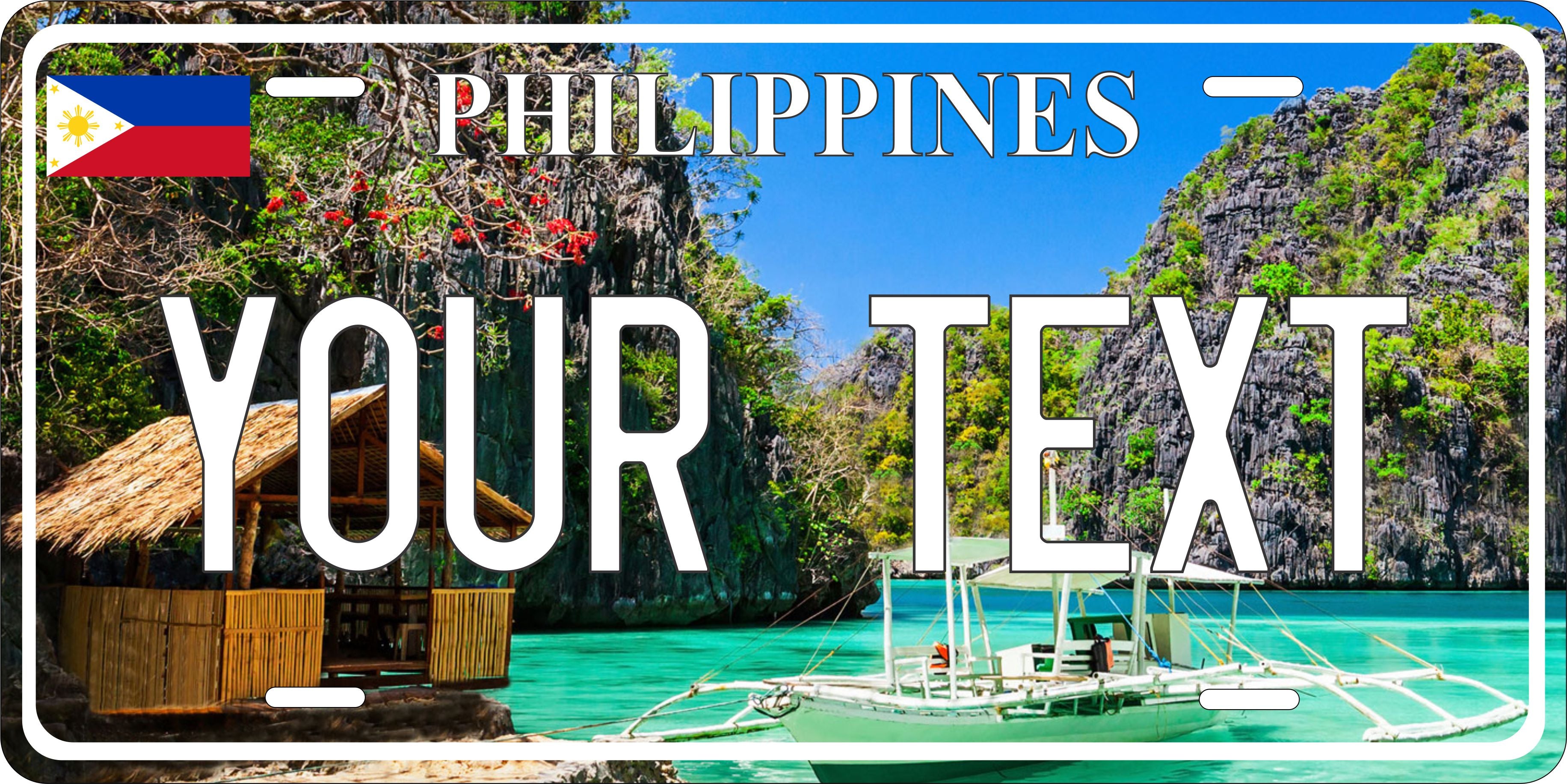 Beach Philippines City Asia License Plate personalized Novelty Fun Car Bike Motorcycle