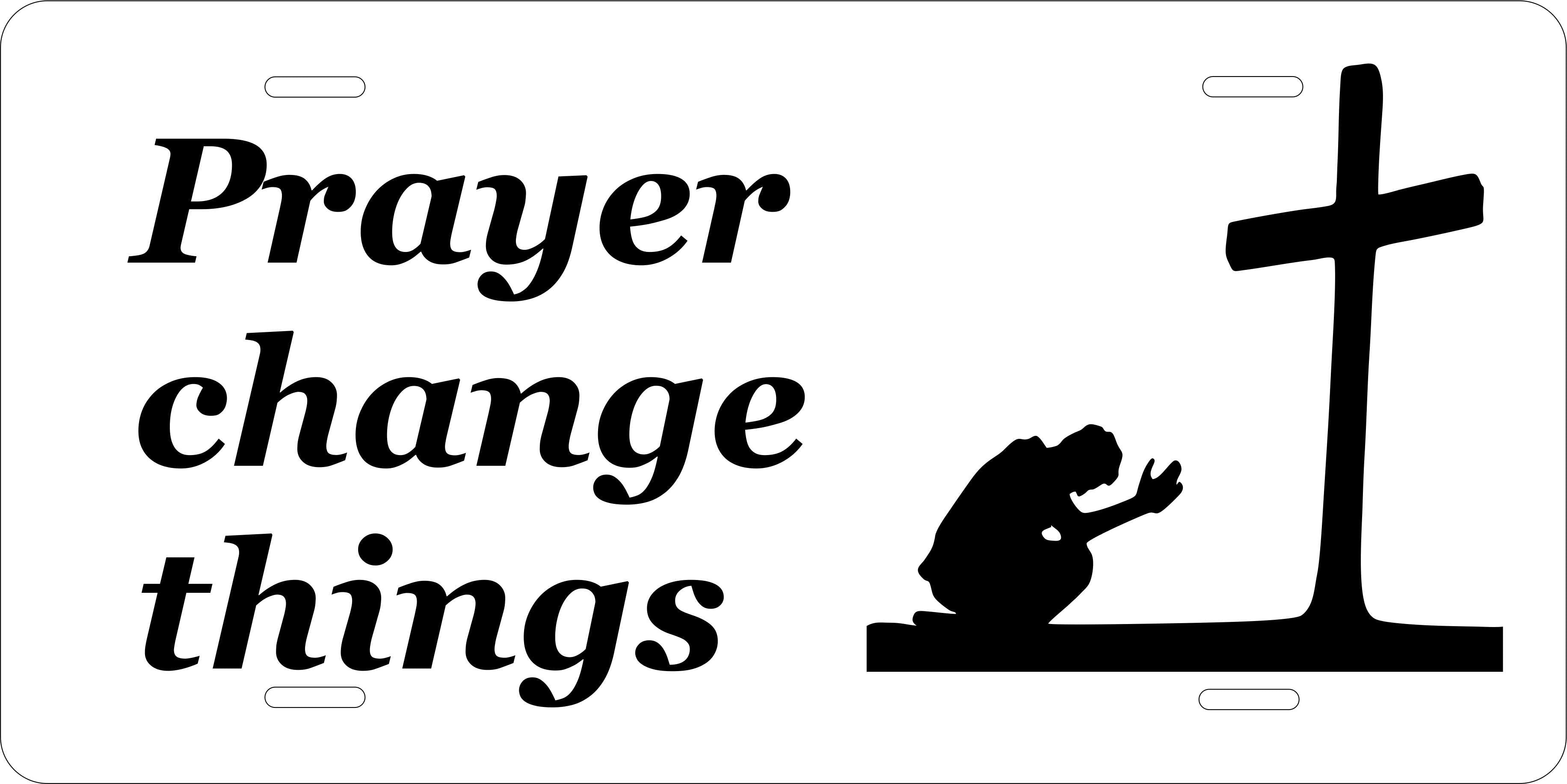 Prayer Change Christian License Plate personalized Novelty Fun Car Bike Motorcycle