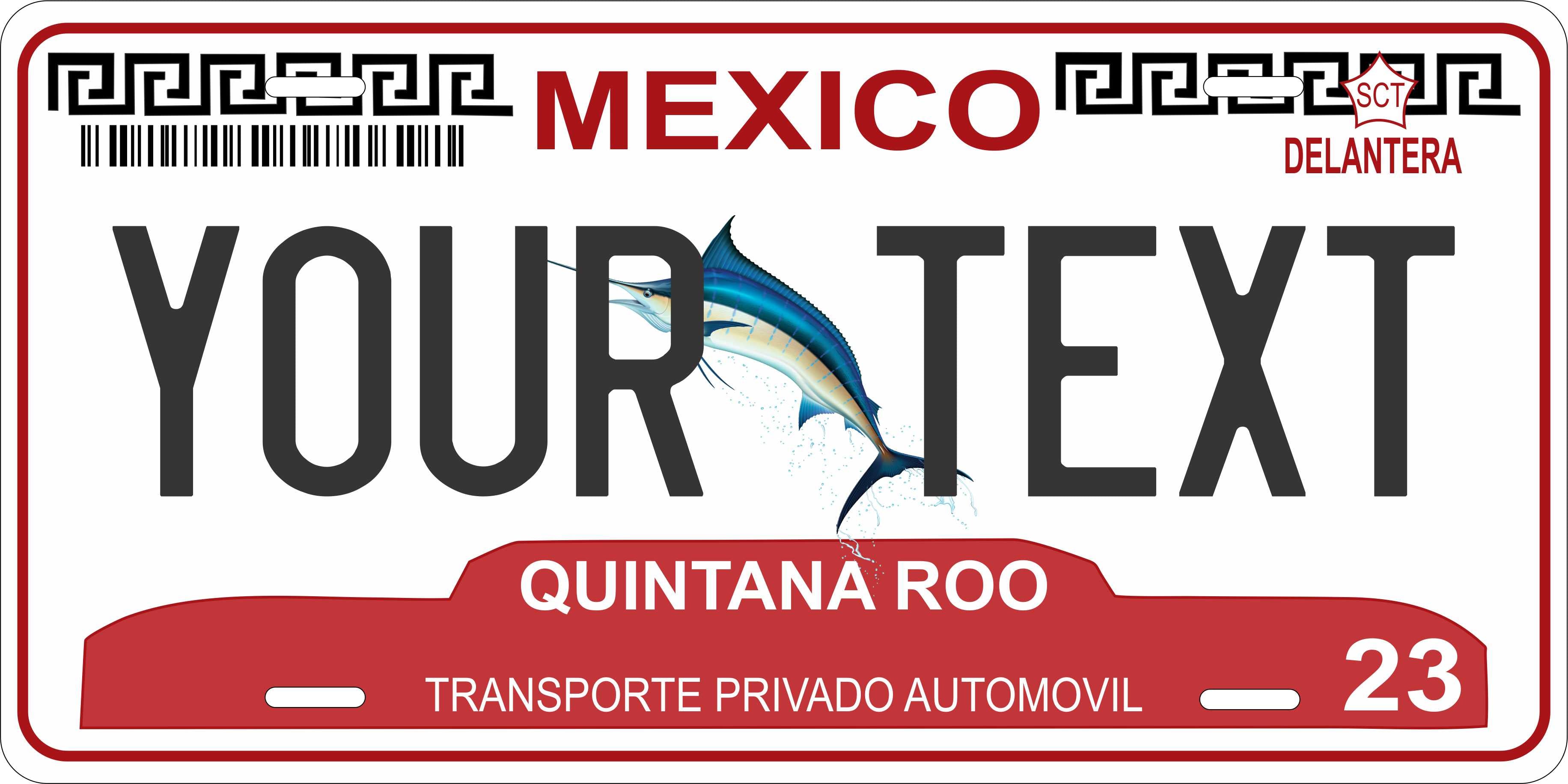 Quintana Roo 2011 Mexico CA License Plate Personalized Novelty Fun Car Bike Motorcycle