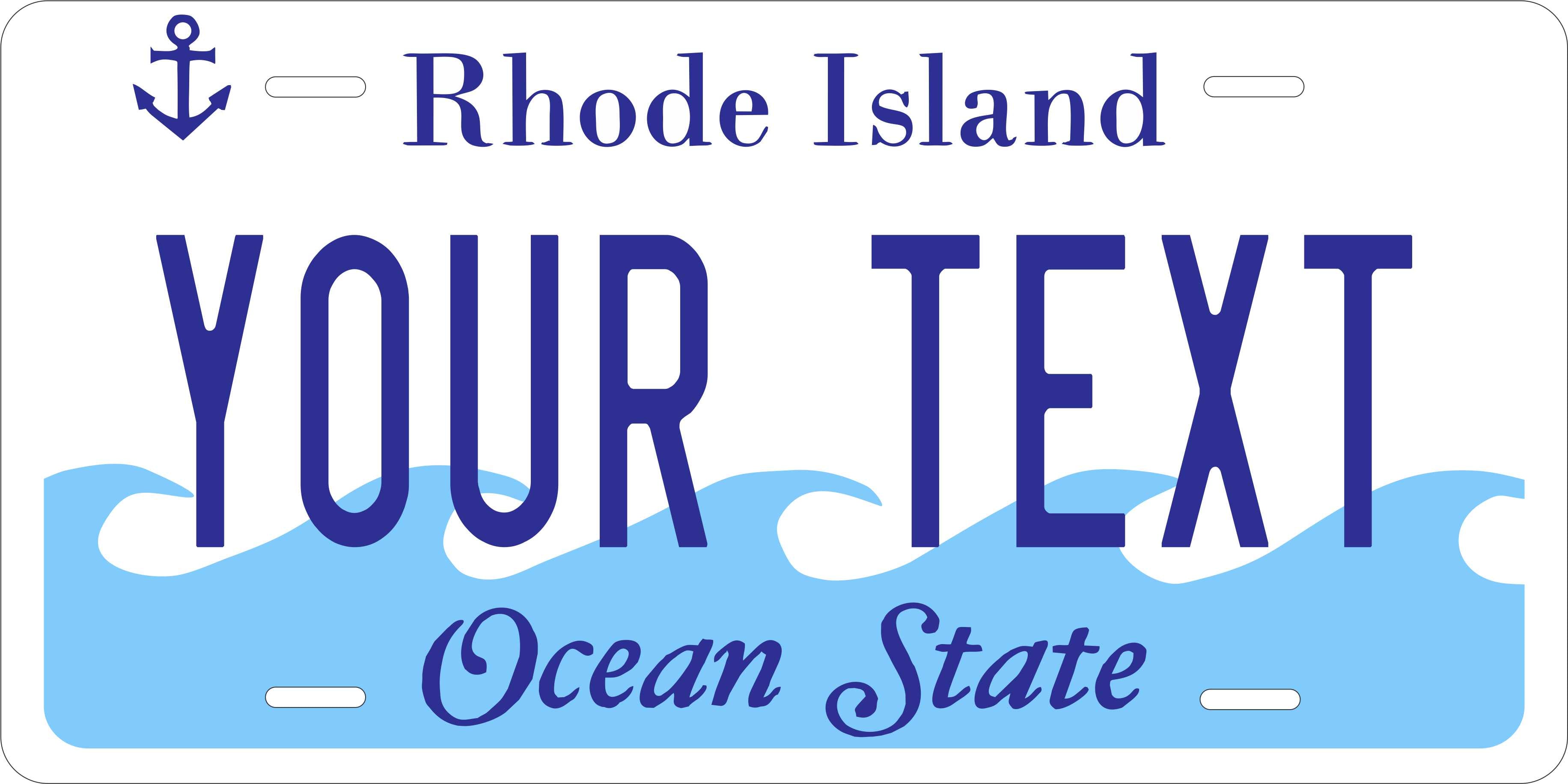 Rhode Island 2023 License Plate Personalized Novelty Fun Car Bike Motorcycle