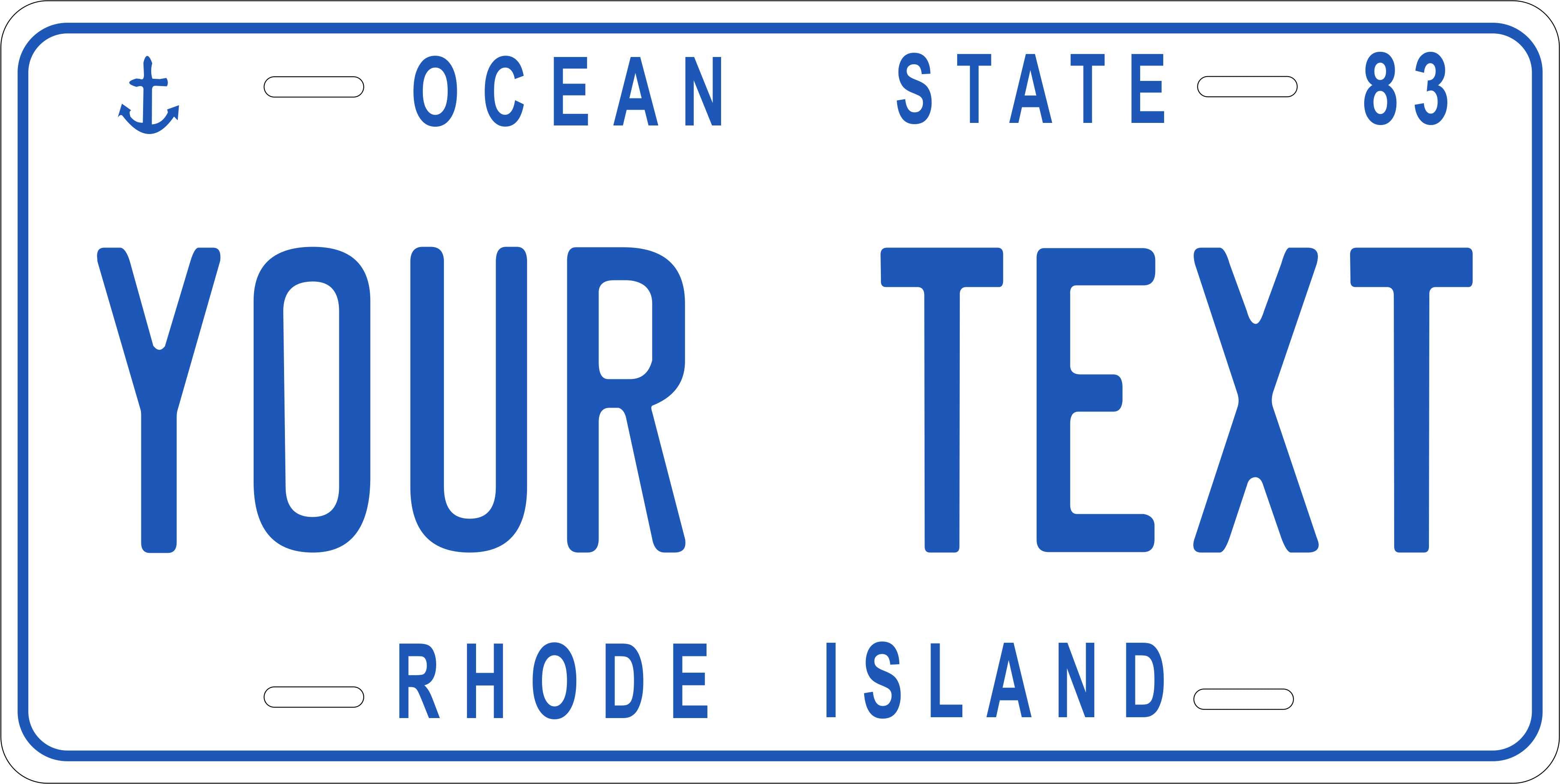 Rhode Island 1983 License Plate Yellow personalized Novelty Fun Car Bike Motorcycle