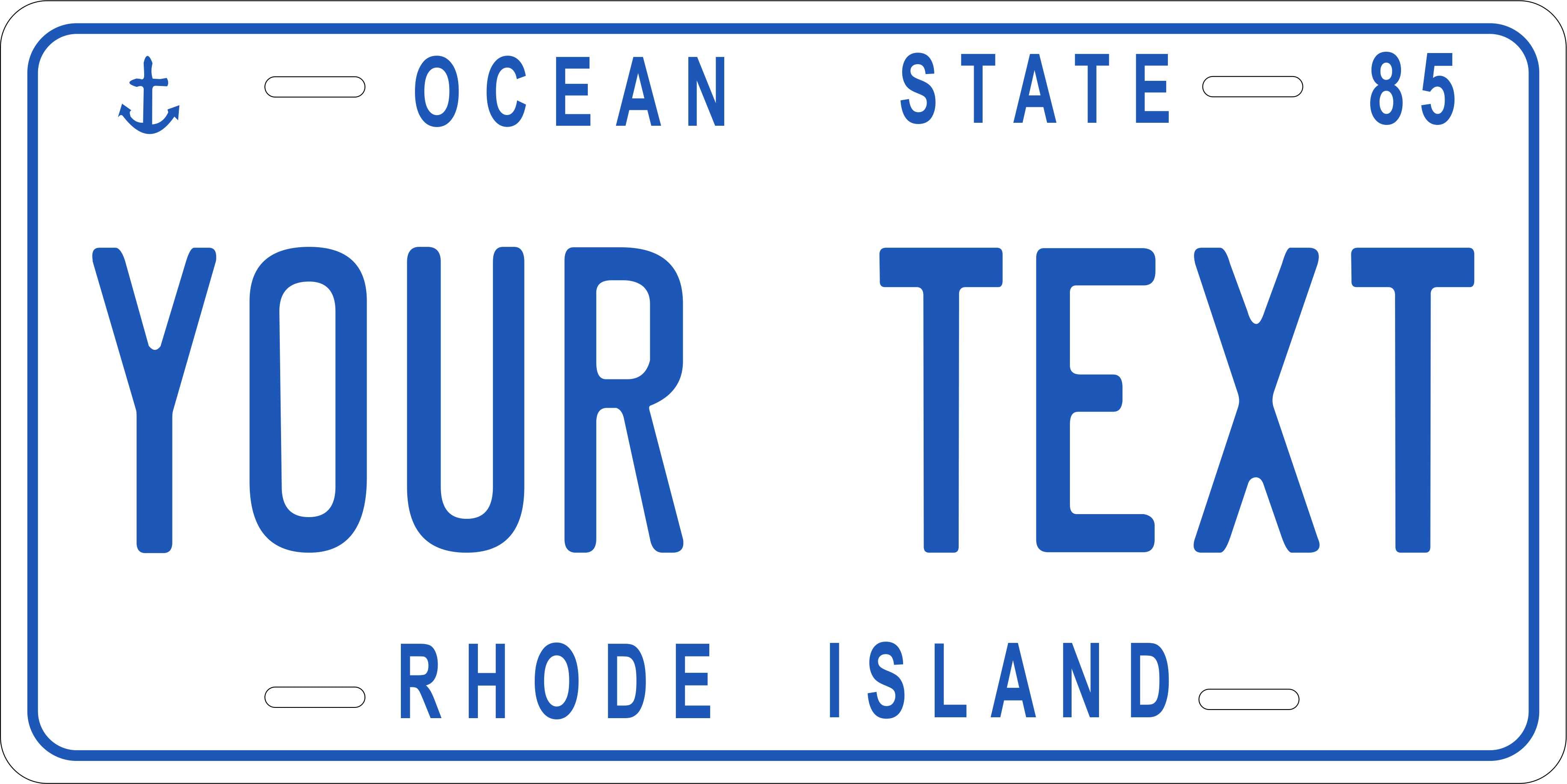 Rhode Island 1985 License Plate Yellow personalized Novelty Fun Car Bike Motorcycle