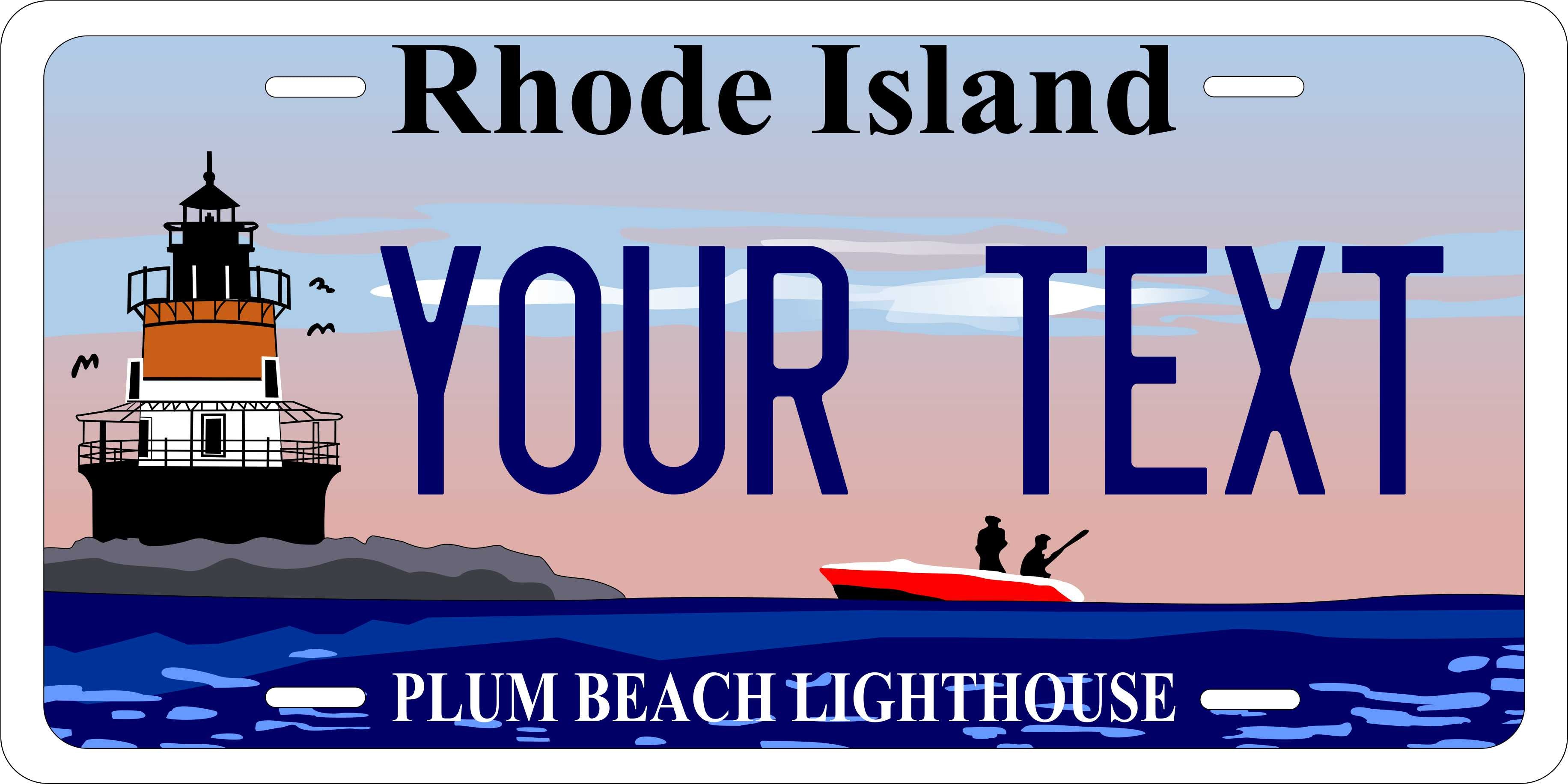 Rhode Island Lighthouse License Plate Personalized Novelty Fun Car Bike Motorcycle