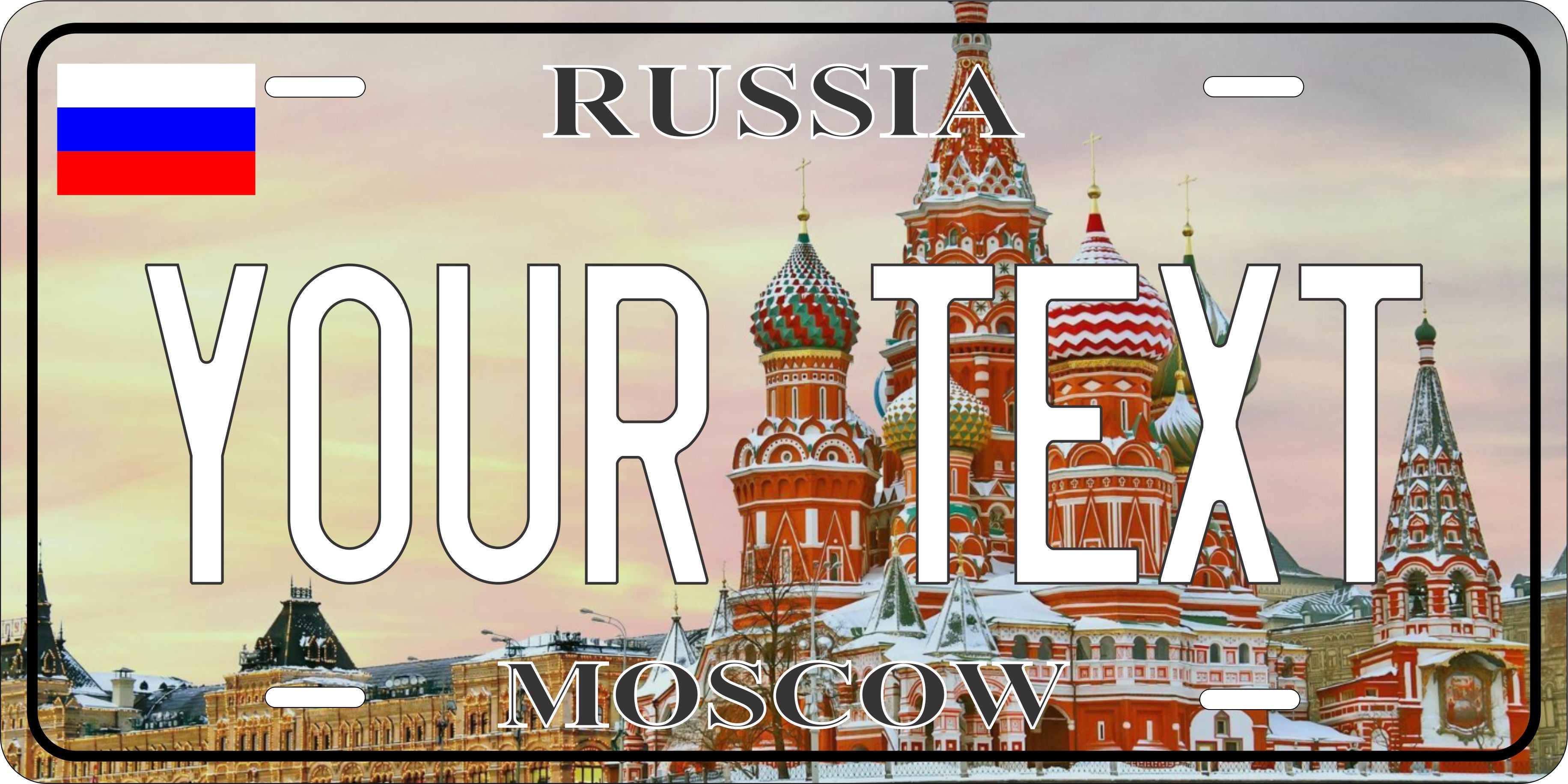 Moscow Russia City License Plate personalized Novelty Fun Car Bike Motorcycle