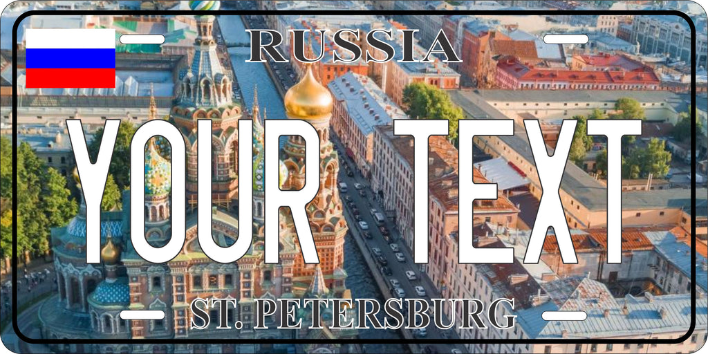 Petersburg Russia City License Plate personalized Novelty Fun Car Bike Motorcycle