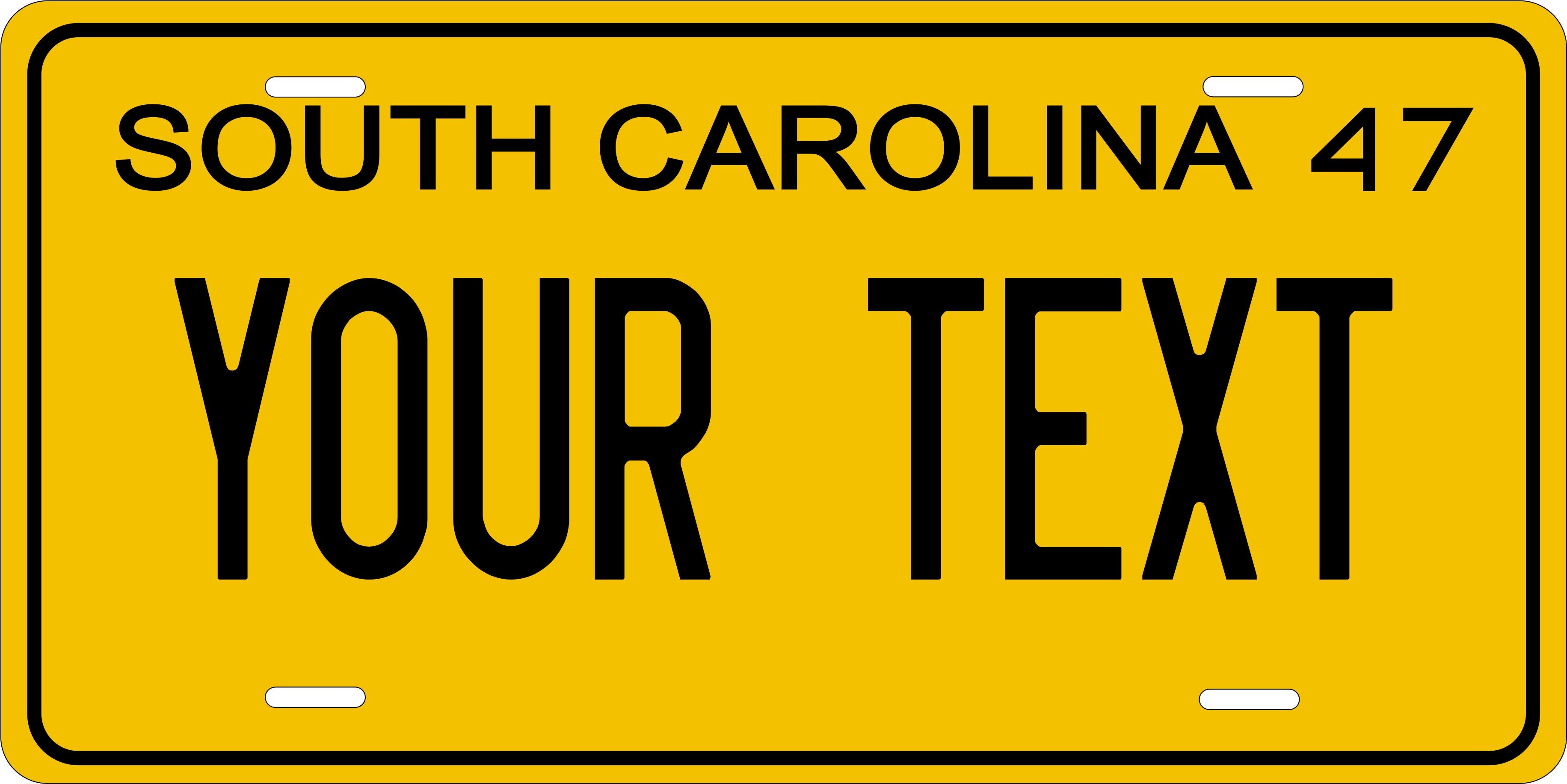South Carolina 1947 License Plate Personalized Novelty Fun Car Bike Motorcycle