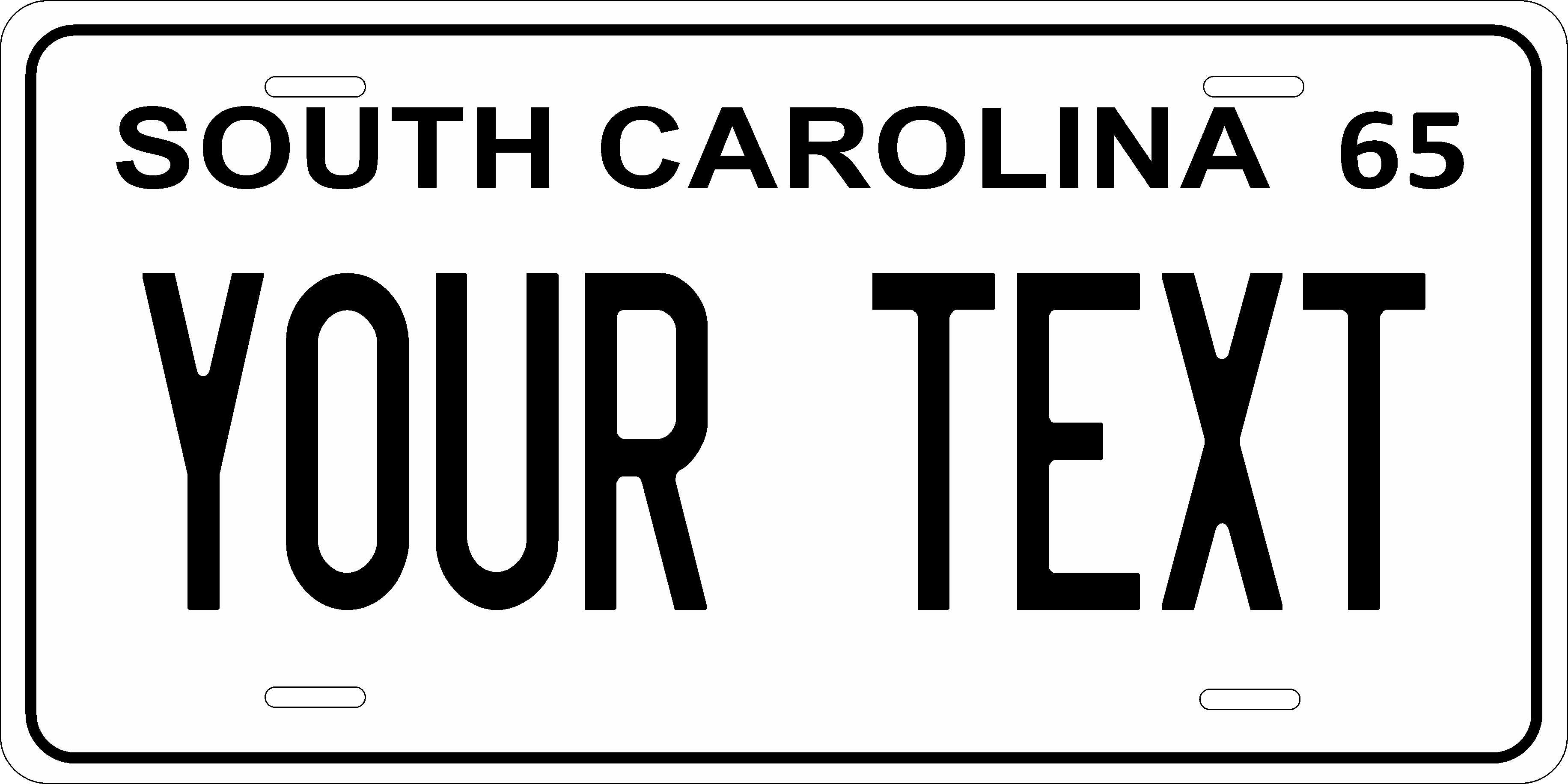 South Carolina 1965 License Plate Personalized Novelty Fun Car Bike Motorcycle