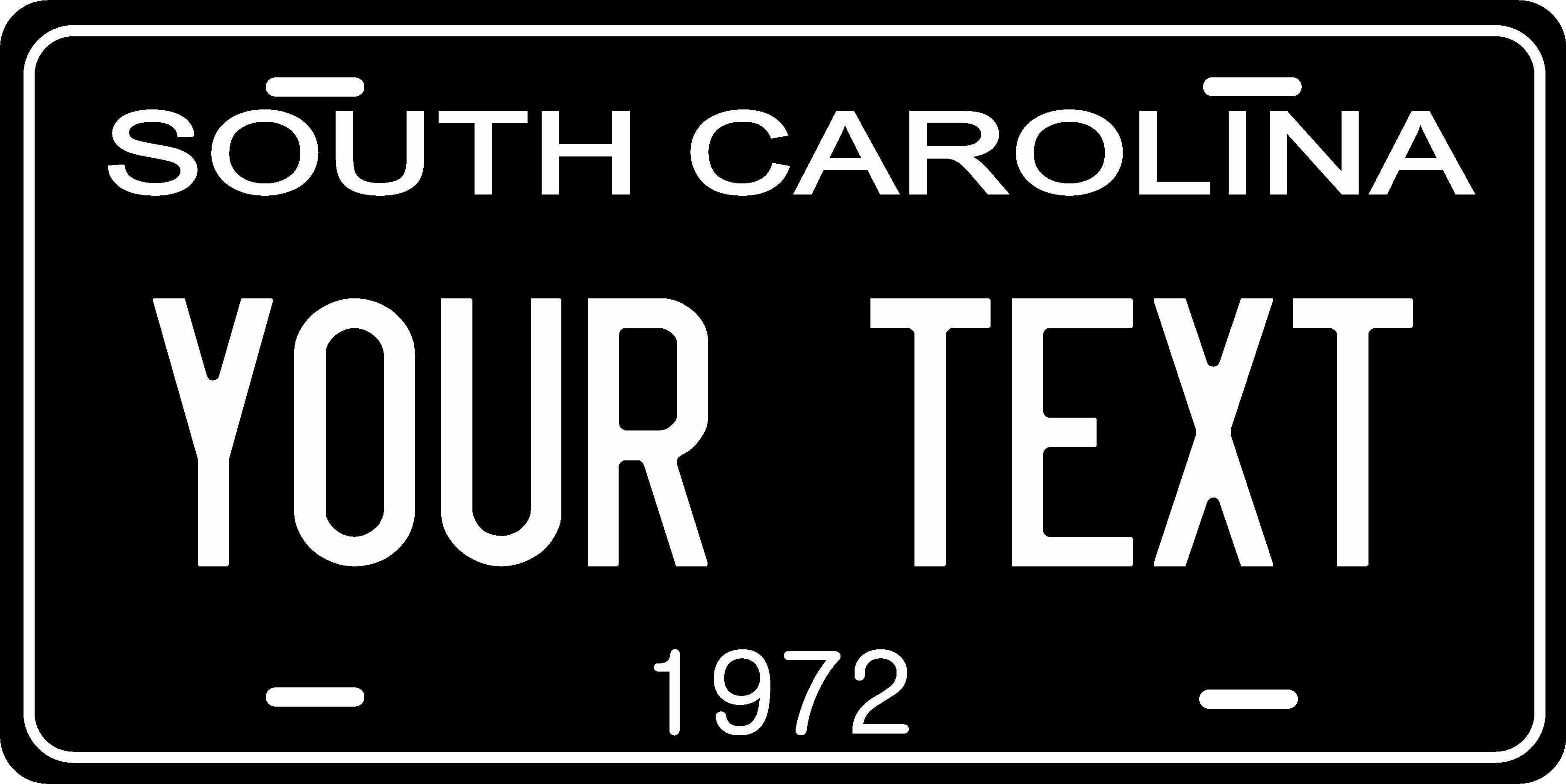 South Carolina 1972 License Plate Personalized Novelty Fun Car Bike Motorcycle
