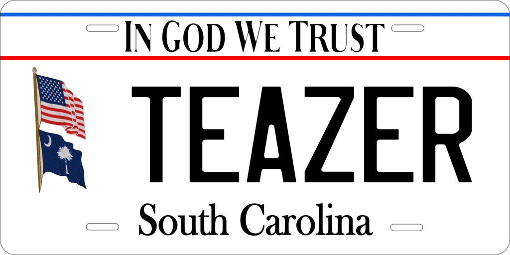 South Carolina In God License Plate Personalized Novelty Fun Car Bike Motorcycle