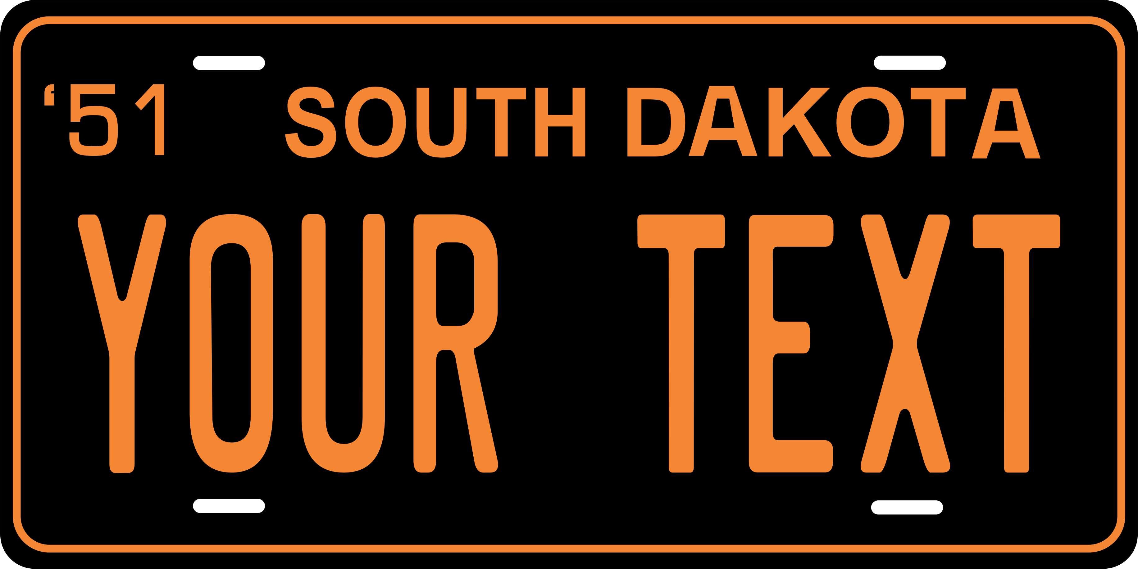South Dakota 1951 License Plate Personalized Novelty Fun Car Bike Motorcycle