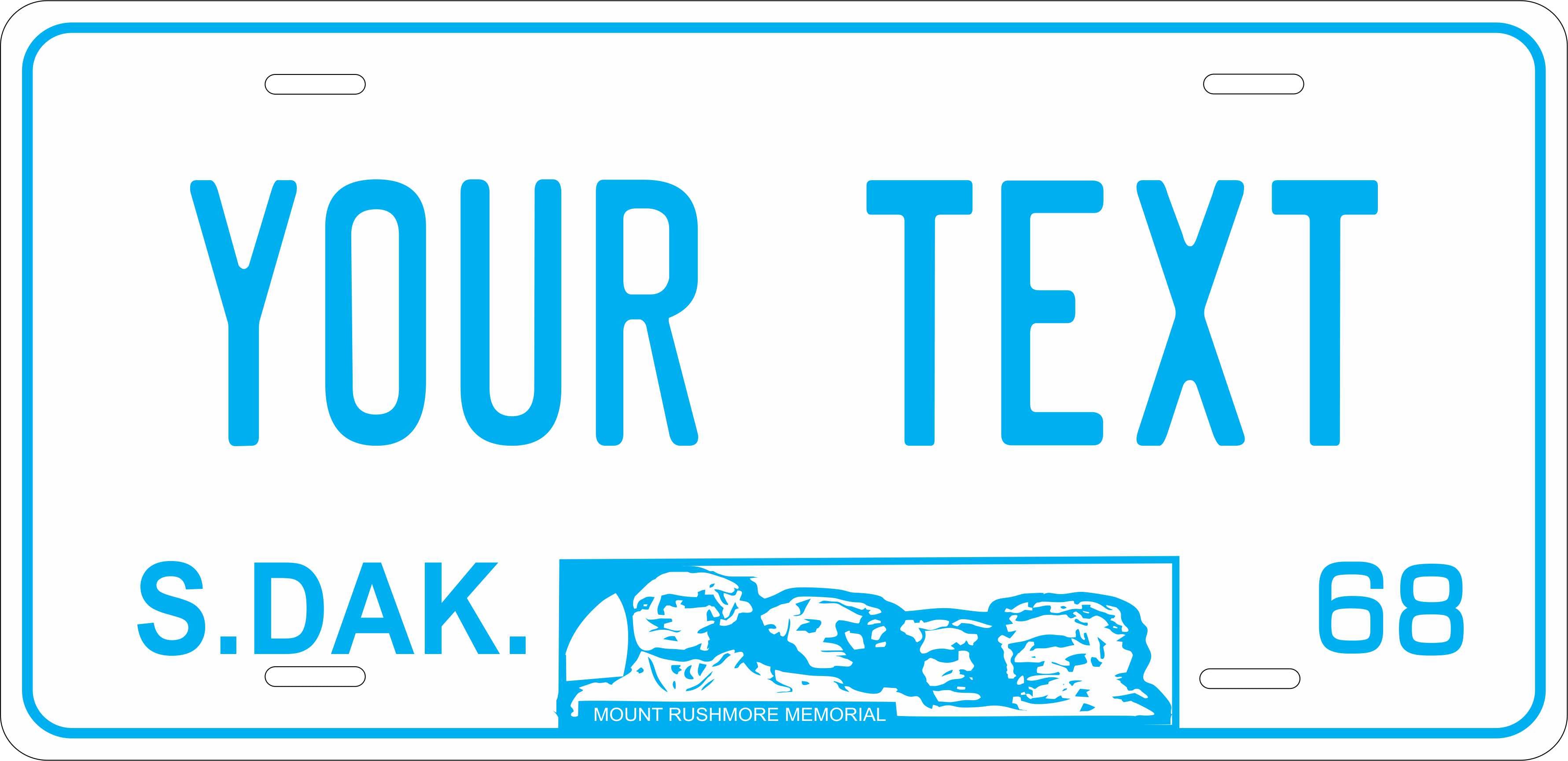 South Dakota 1968 License Plate Personalized Novelty Fun Car Bike Motorcycle