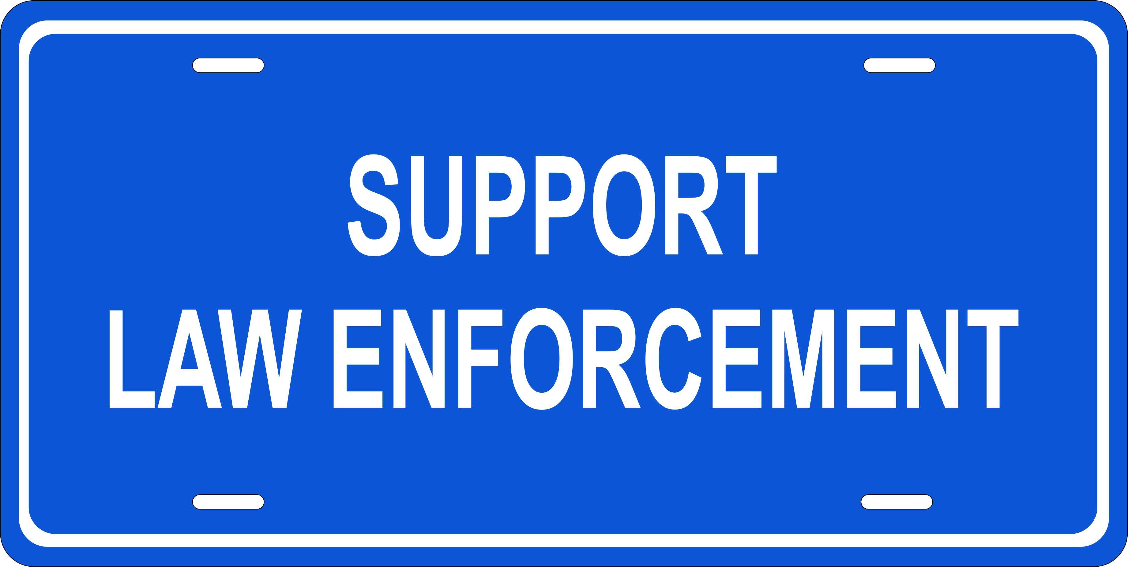 Support Law Enforcement Military License Plate Yellow personalized Novelty Fun Car Bike Motorcycle