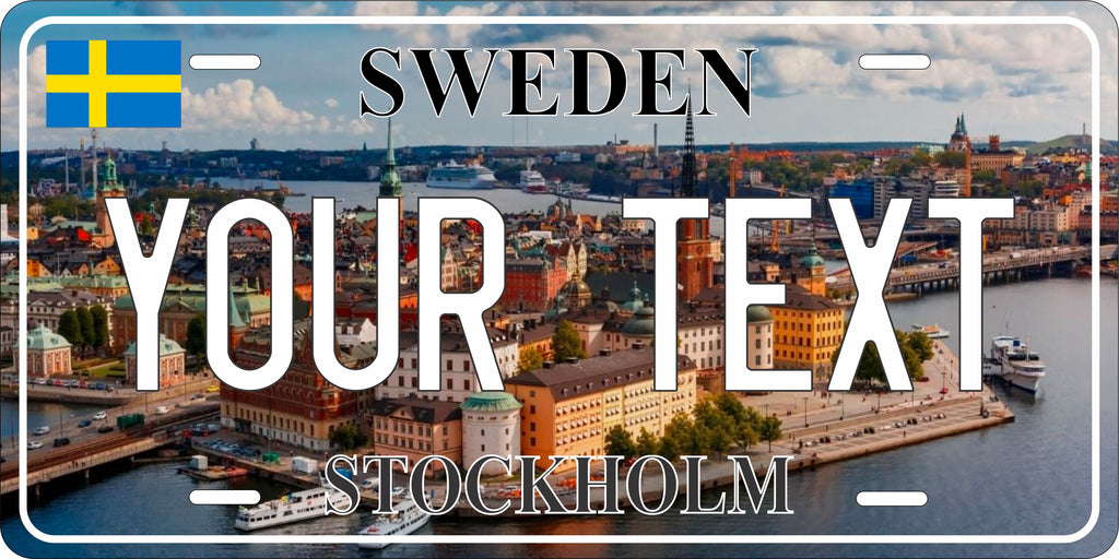 Stockholm Sweden City License Plate personalized Novelty Fun Car Bike Motorcycle