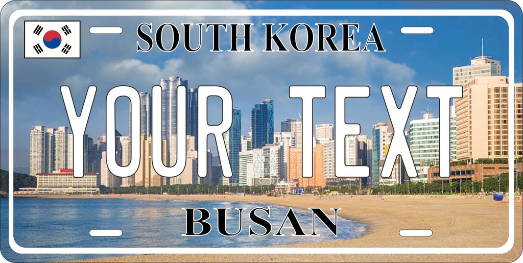 Busan South Korea City Asia License Plate personalized Novelty Fun Car Bike Motorcycle