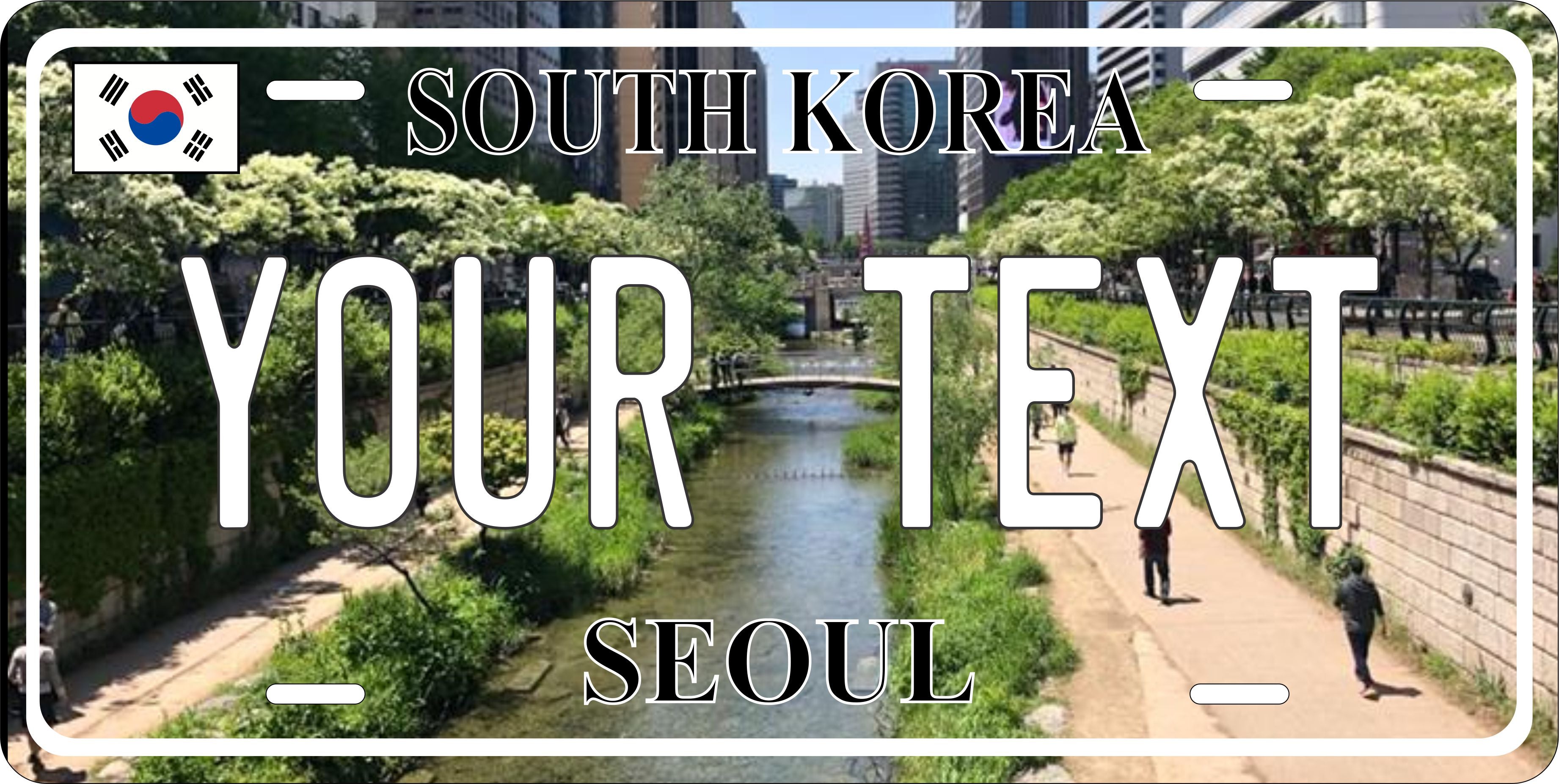 Seoul Creek South Korea City Asia License Plate personalized Novelty Fun Car Bike Motorcycle