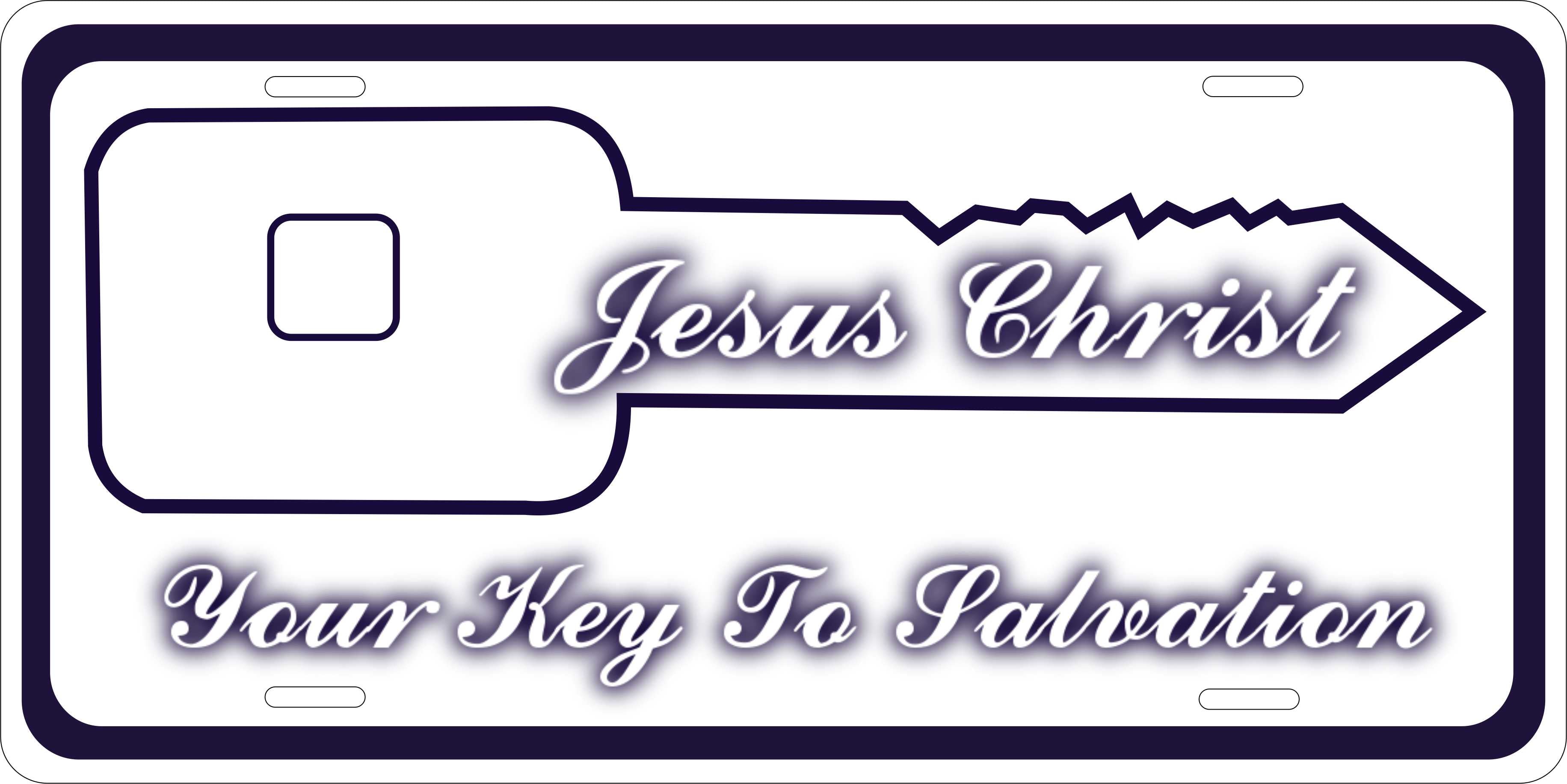 Jesus key to Salvation Christian License Plate personalized Novelty Fun Car Bike Motorcycle