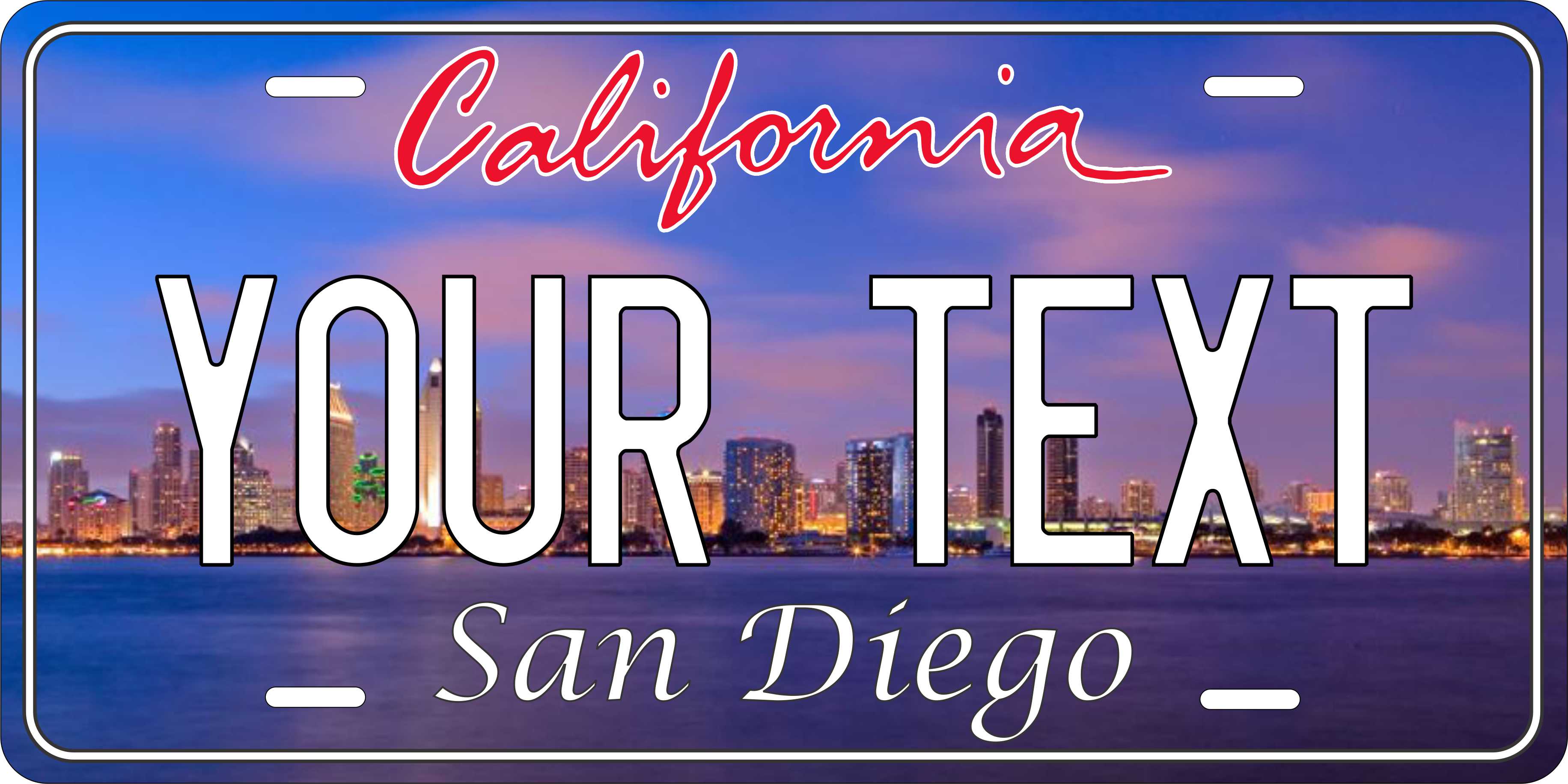 San Diego California USA city License Plate personalized Novelty Fun Car Bike Motorcycle