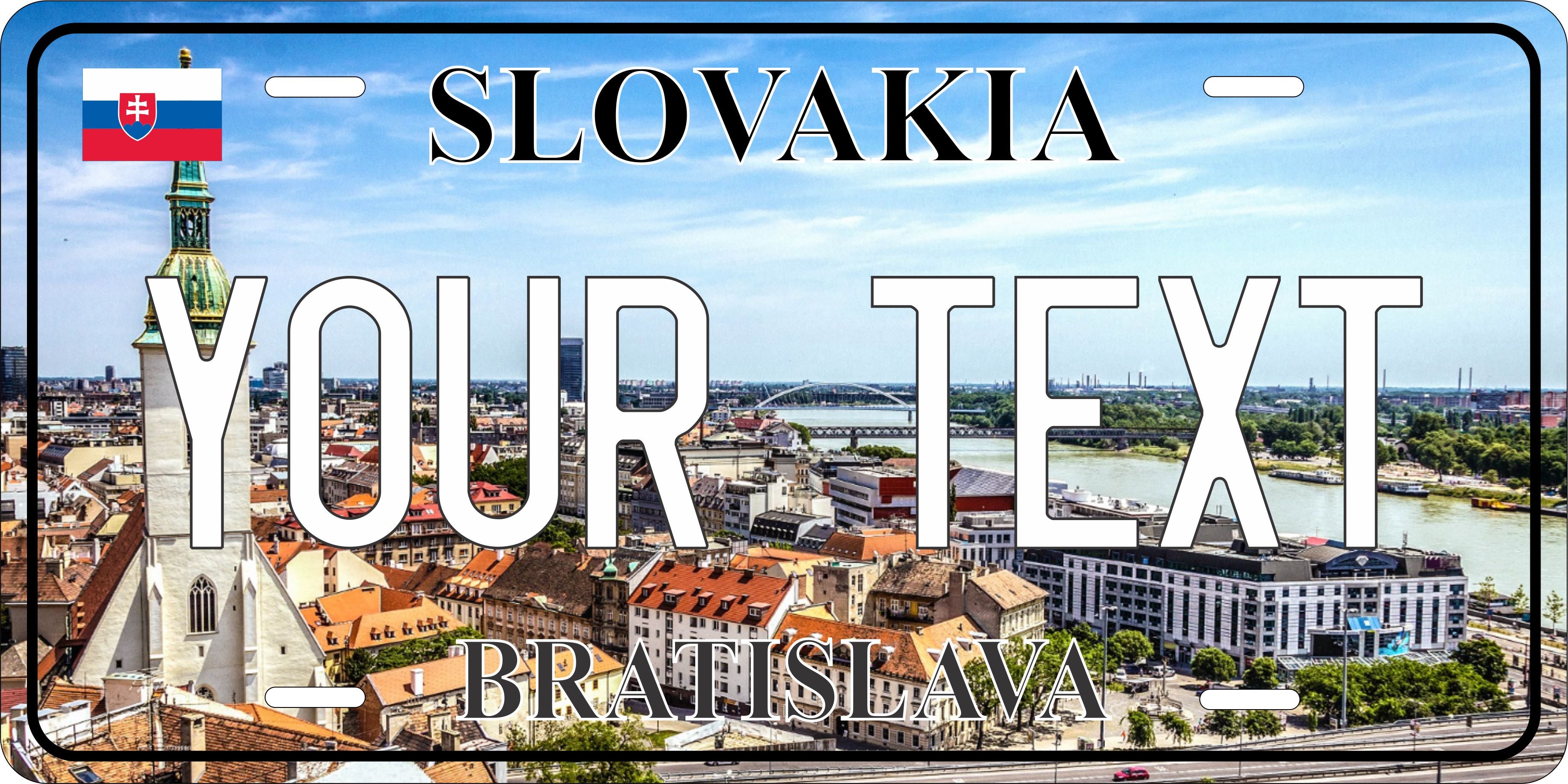 Bratislava Slovakia City License Plate personalized Novelty Fun Car Bike Motorcycle