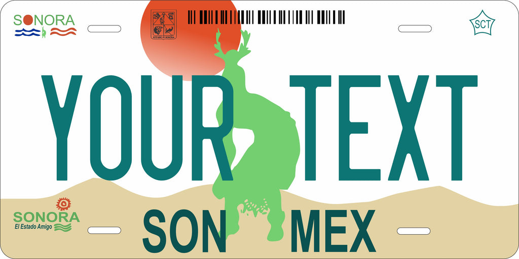 Sonora 1998 Mexico CA License Plate Personalized Novelty Fun Car Bike Motorcycle