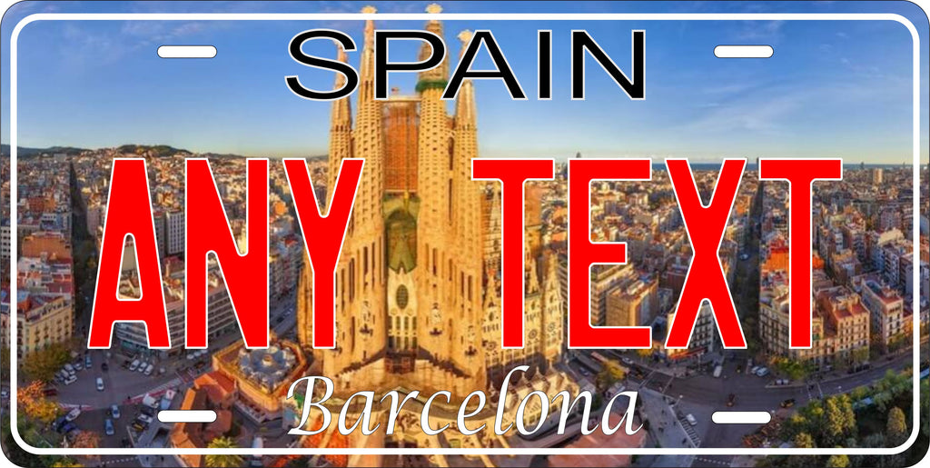 Barcelona Spain City License Plate personalized Novelty Fun Car Bike Motorcycle