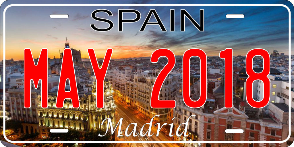 Madrid Spain City License Plate personalized Novelty Fun Car Bike Motorcycle