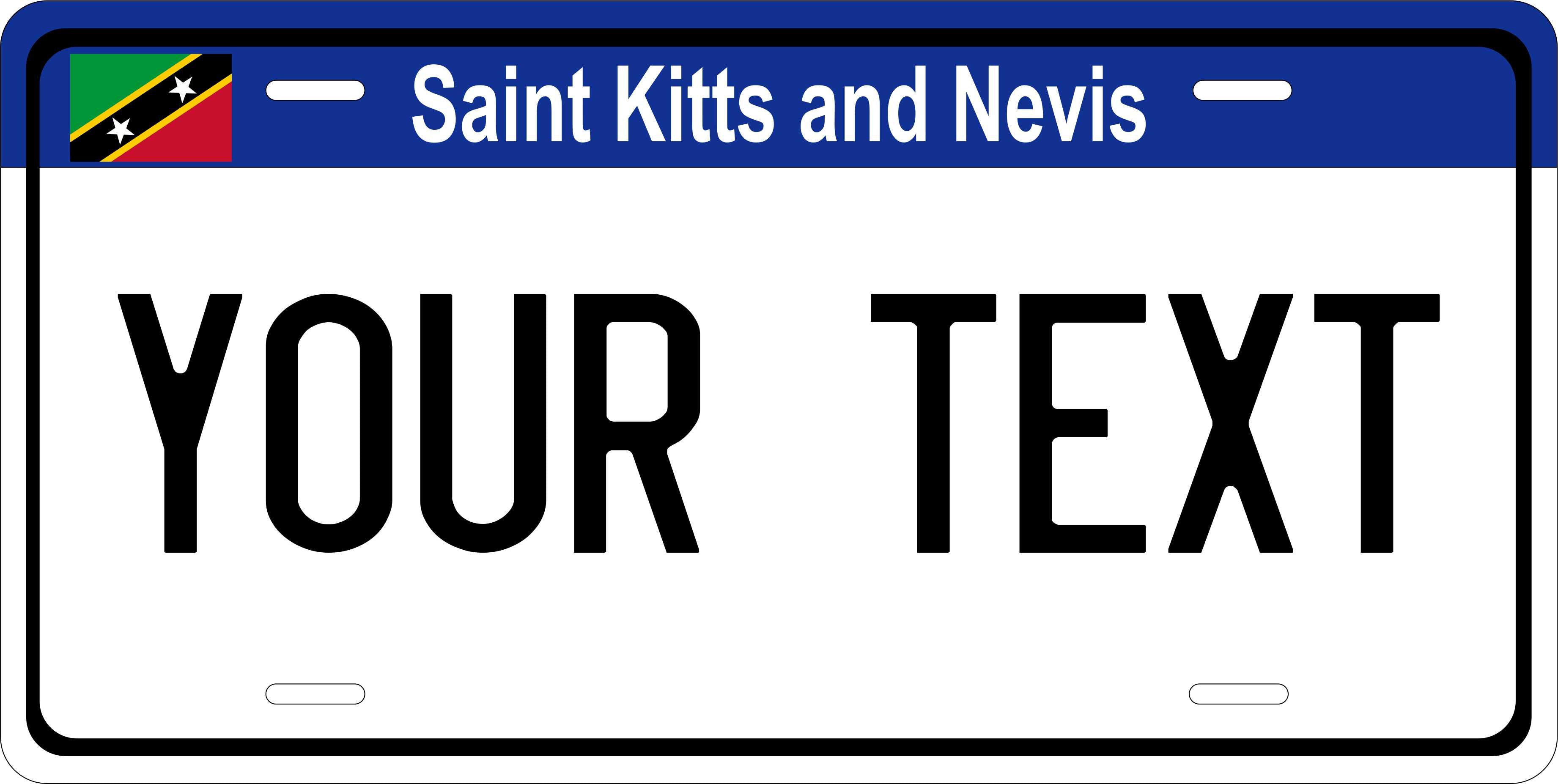 St Kitts Nevis Blue CARI License Plate Custom Novelty Car Bike Motorcycle
