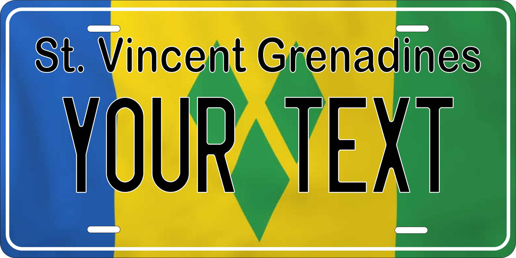 St Vincent Flag CARI License Plate Custom Novelty Car Bike Motorcycle