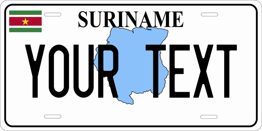 Suriname Map CSA License Plate Custom Novelty Car Bike Motorcycle