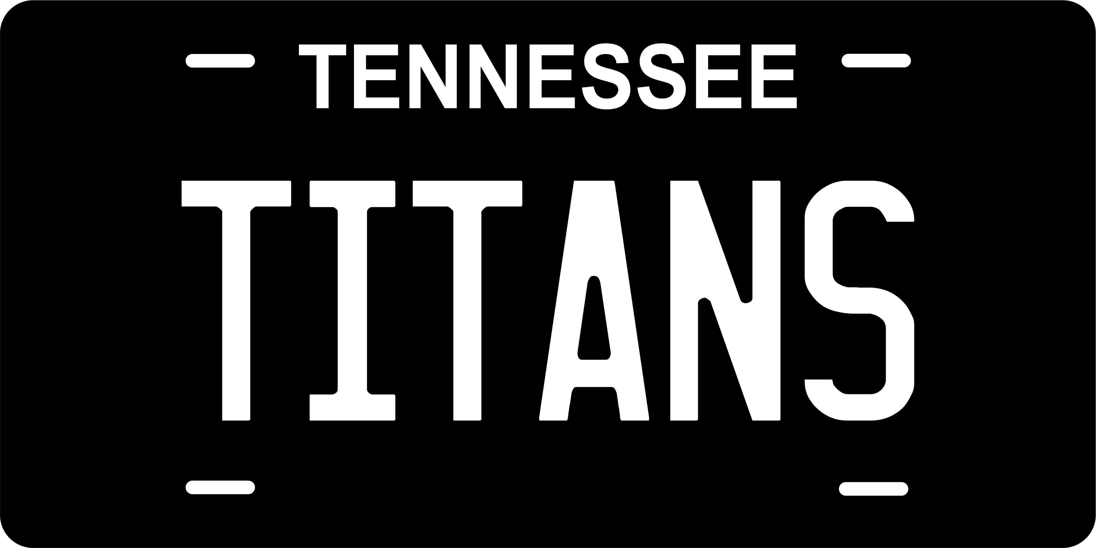 Tennessee Black White License Plate Personalized Novelty Fun Car Bike Motorcycle