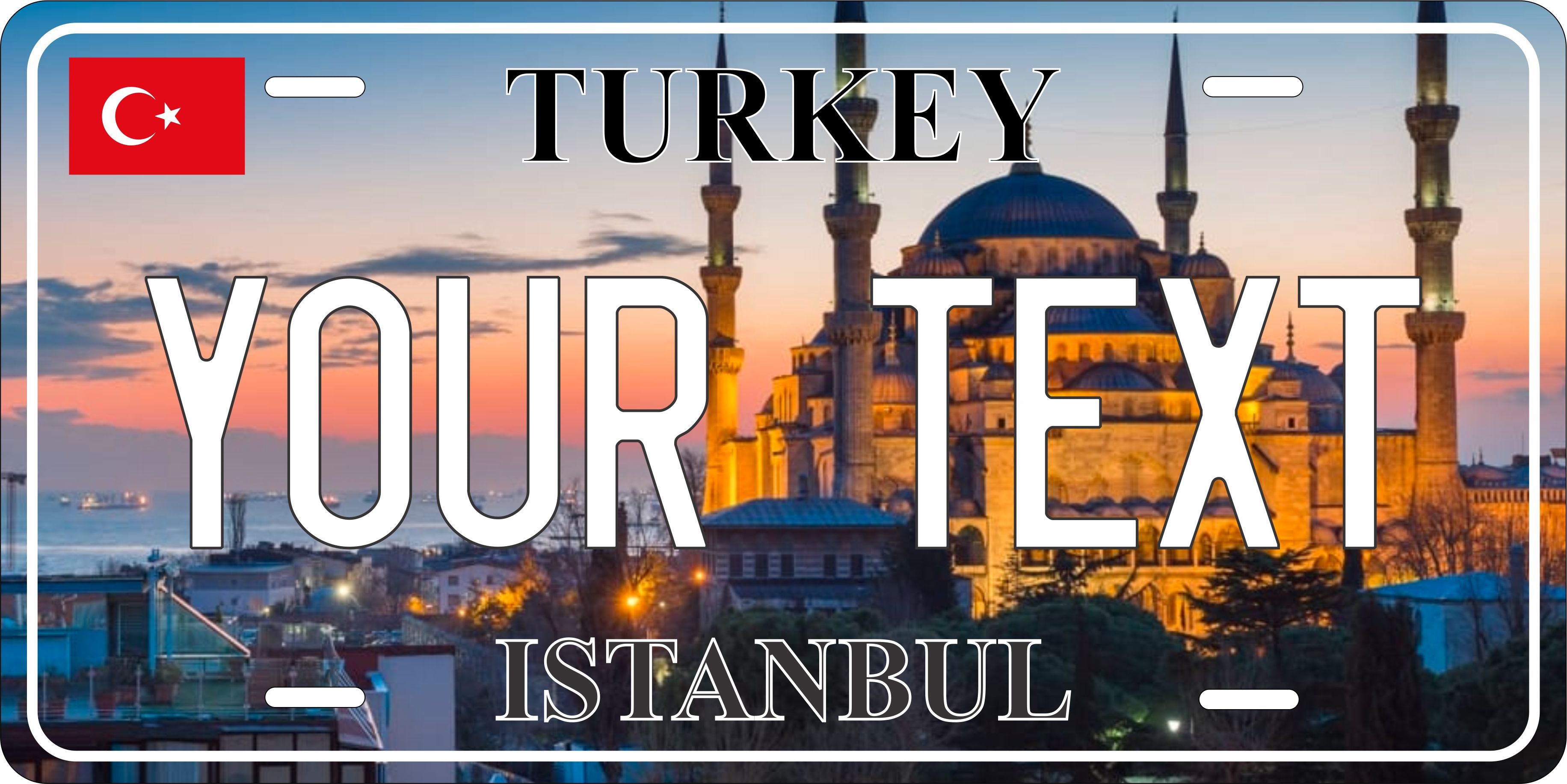 Istanbul Turkey City License Plate personalized Novelty Fun Car Bike Motorcycle