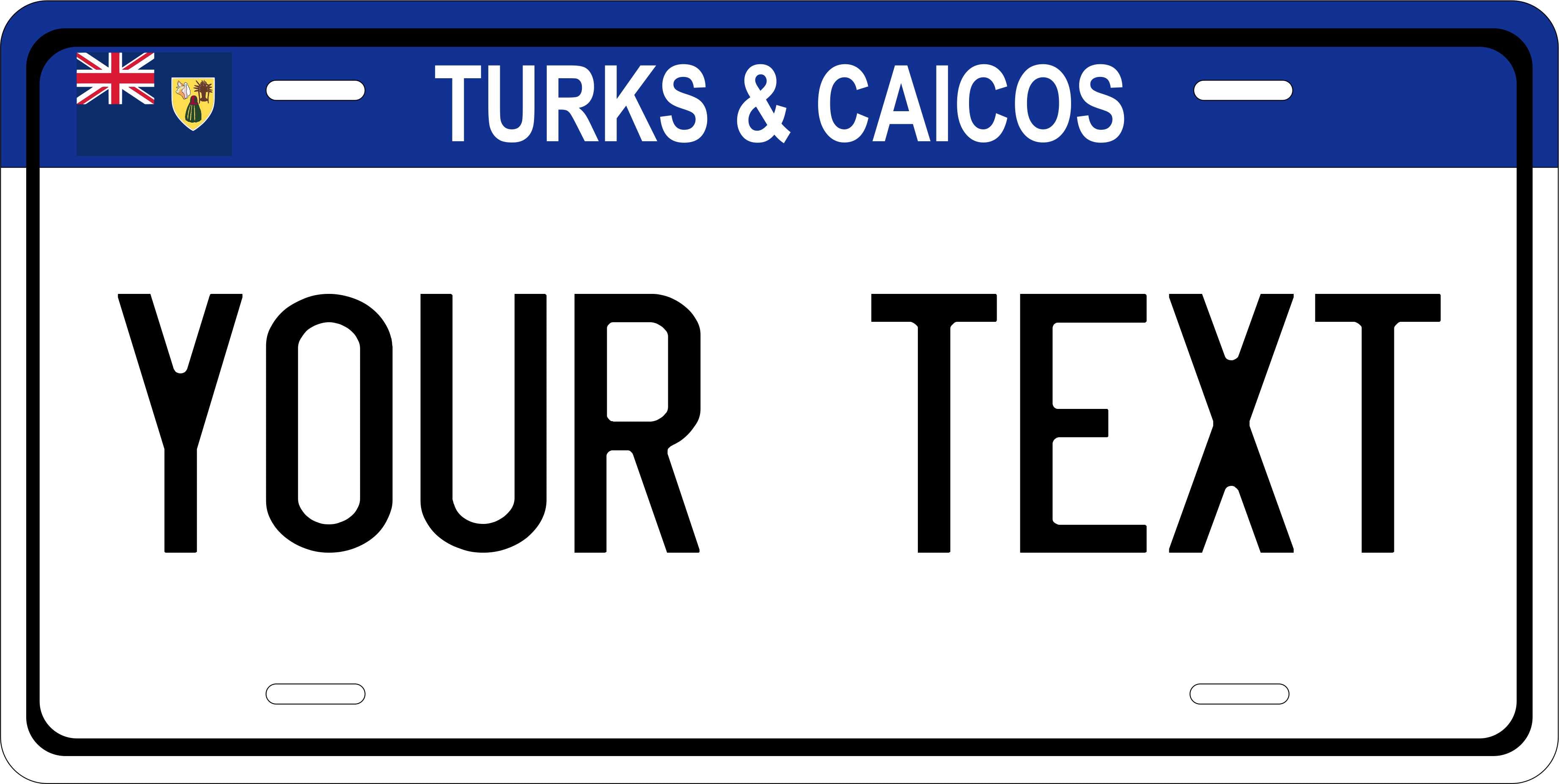 Turks Caicos Blue CARI License Plate Custom Novelty Car Bike Motorcycle