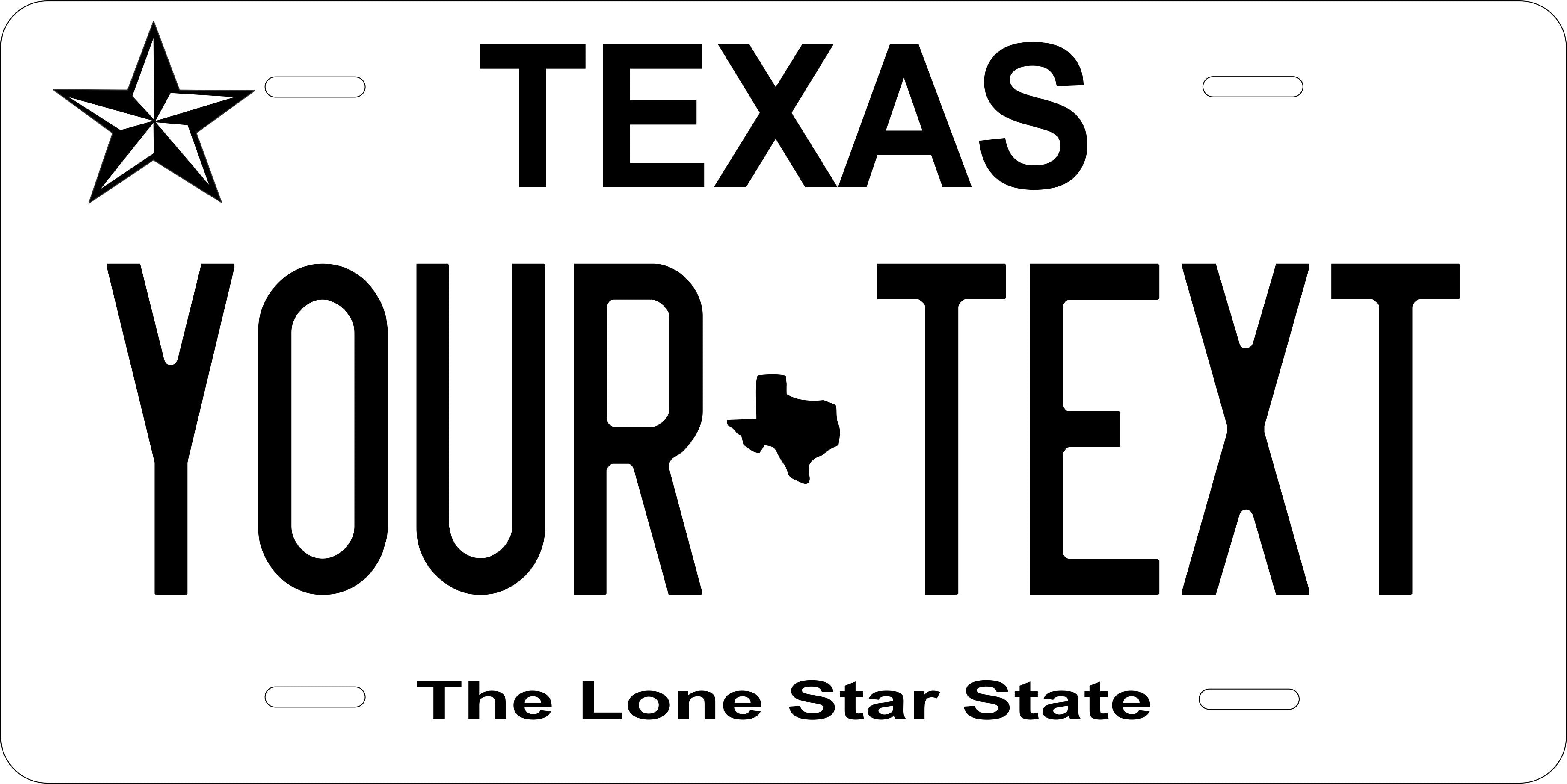 Texas 2012 License Plate Personalized Novelty Fun Car Bike Motorcycle