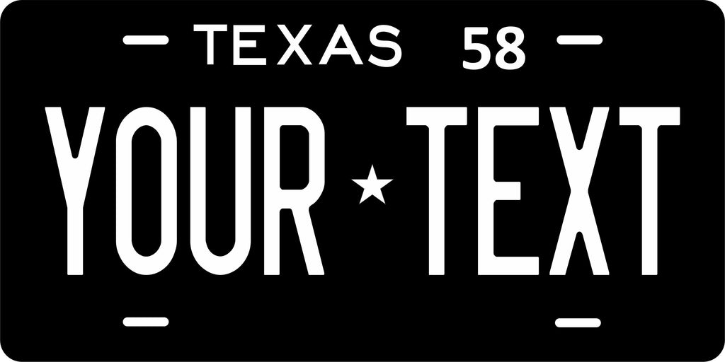Texas 1958 License Plate Personalized Novelty Fun Car Bike Motorcycle
