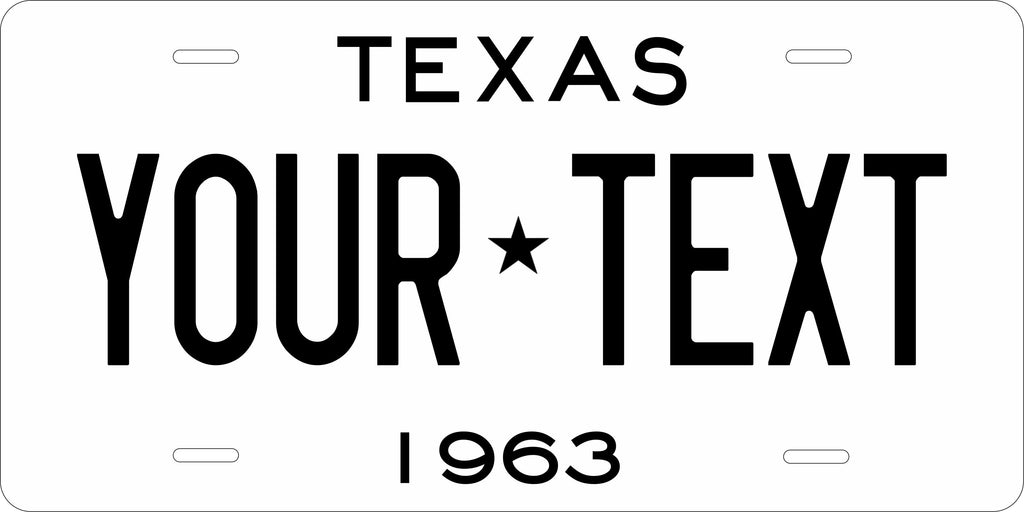 Texas 1963 License Plate Personalized Novelty Fun Car Bike Motorcycle