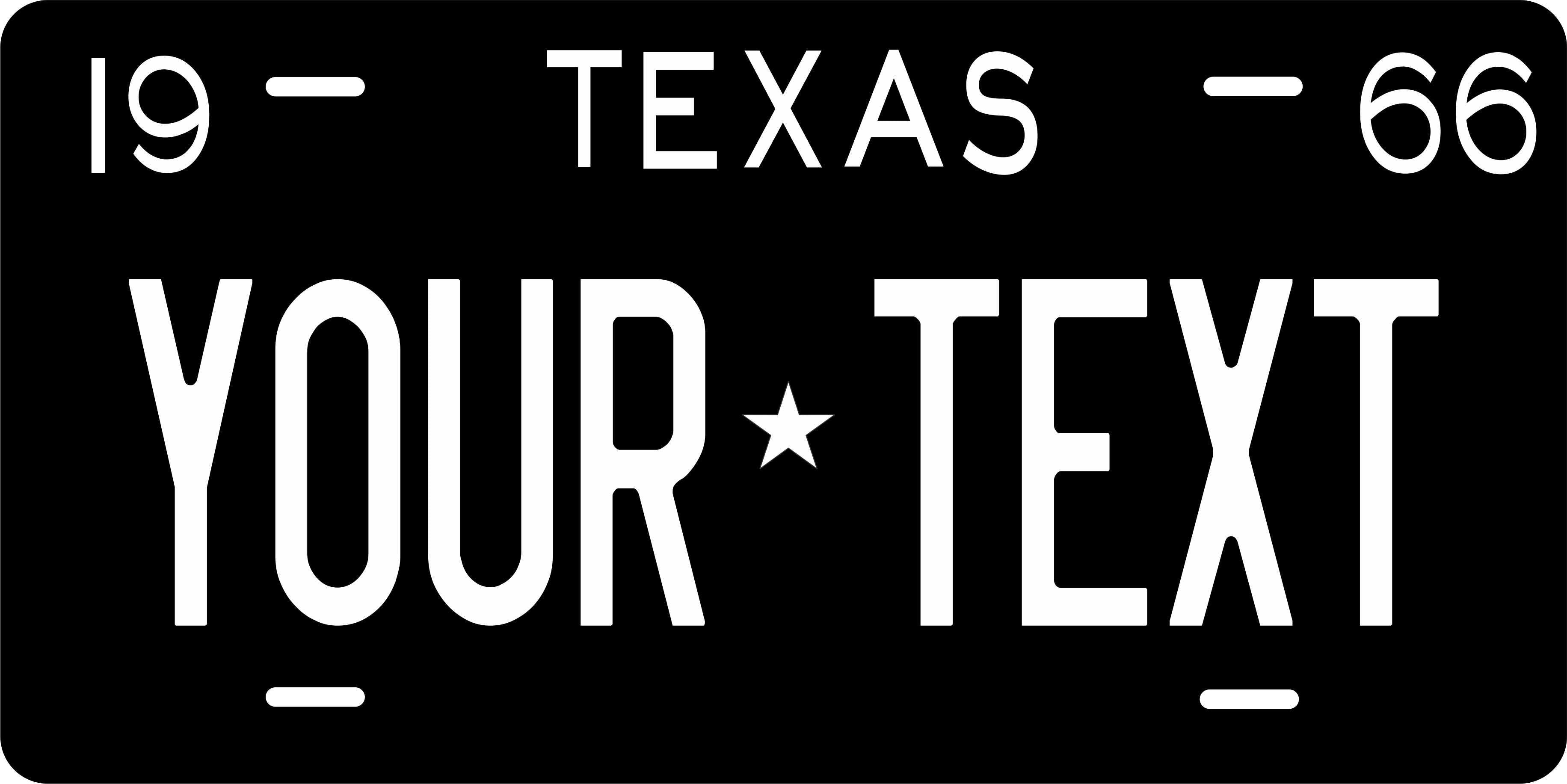 Texas 1966 License Plate Personalized Novelty Fun Car Bike Motorcycle
