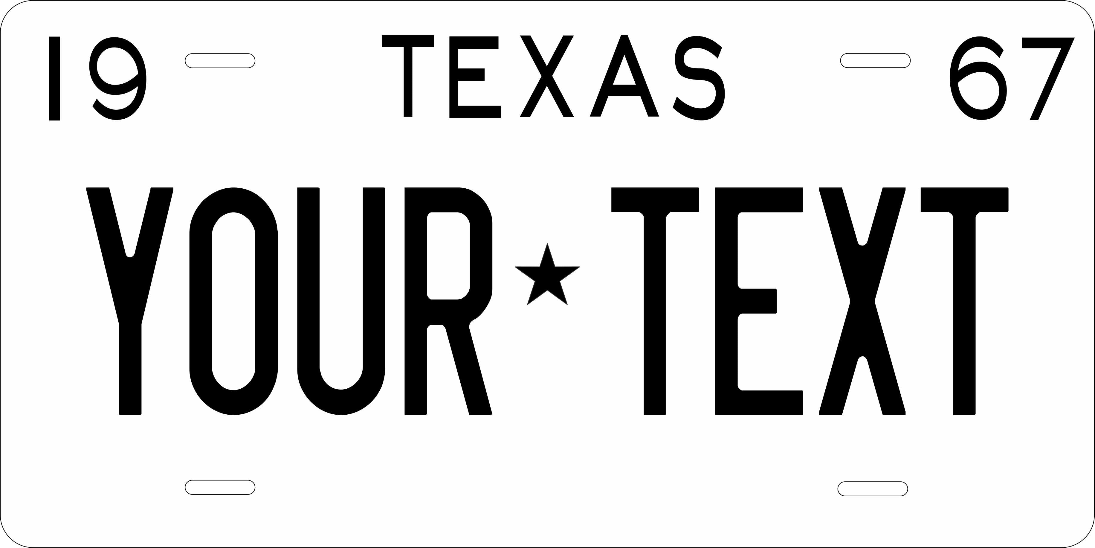 Texas 1967 License Plate Personalized Novelty Fun Car Bike Motorcycle