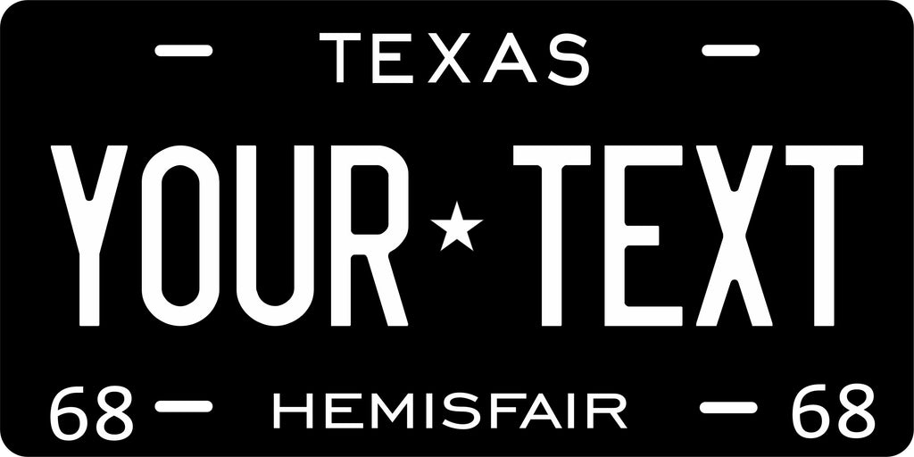 Texas 1968 License Plate Personalized Novelty Fun Car Bike Motorcycle