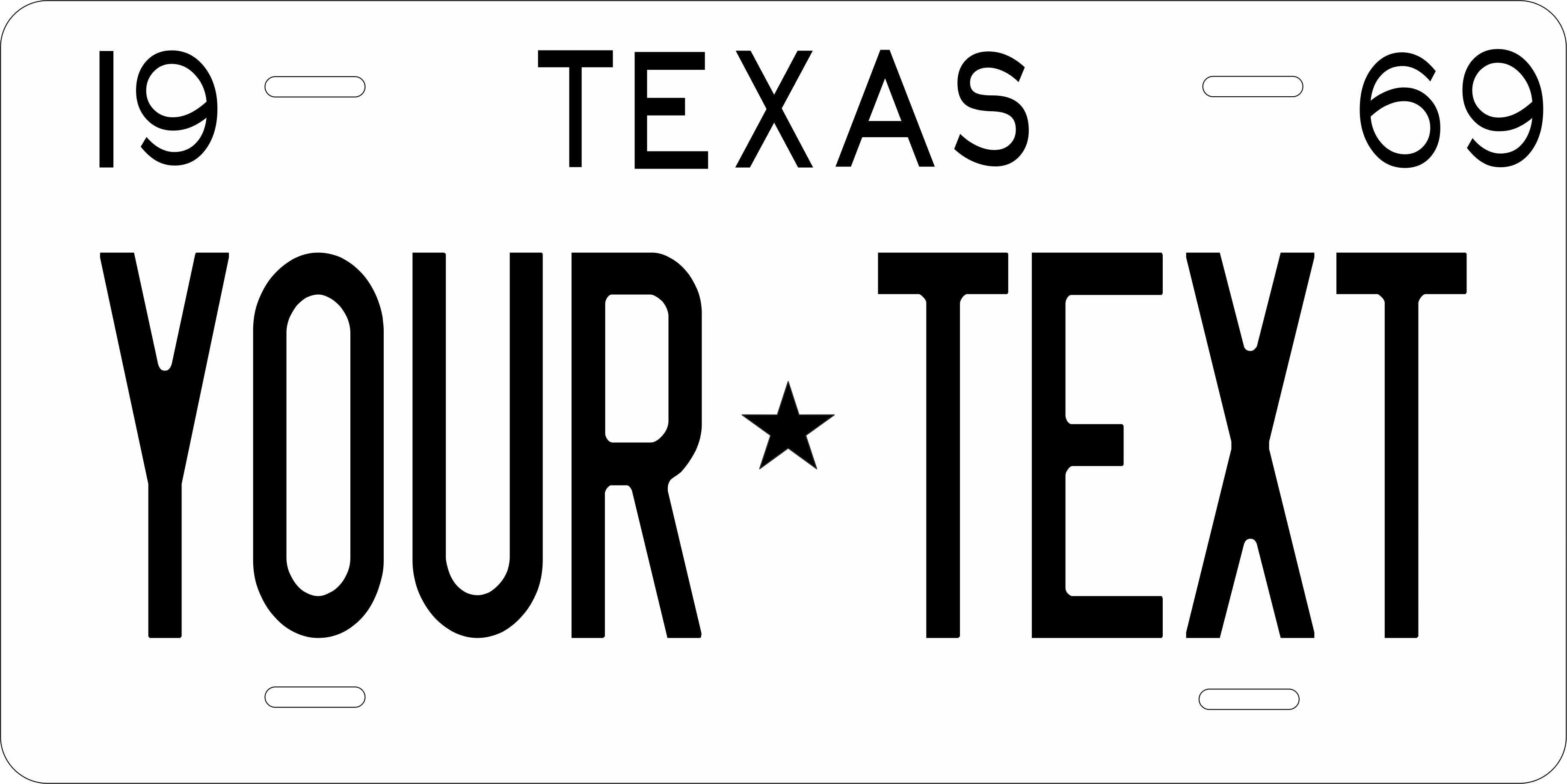 Texas 1969 License Plate Personalized Novelty Fun Car Bike Motorcycle