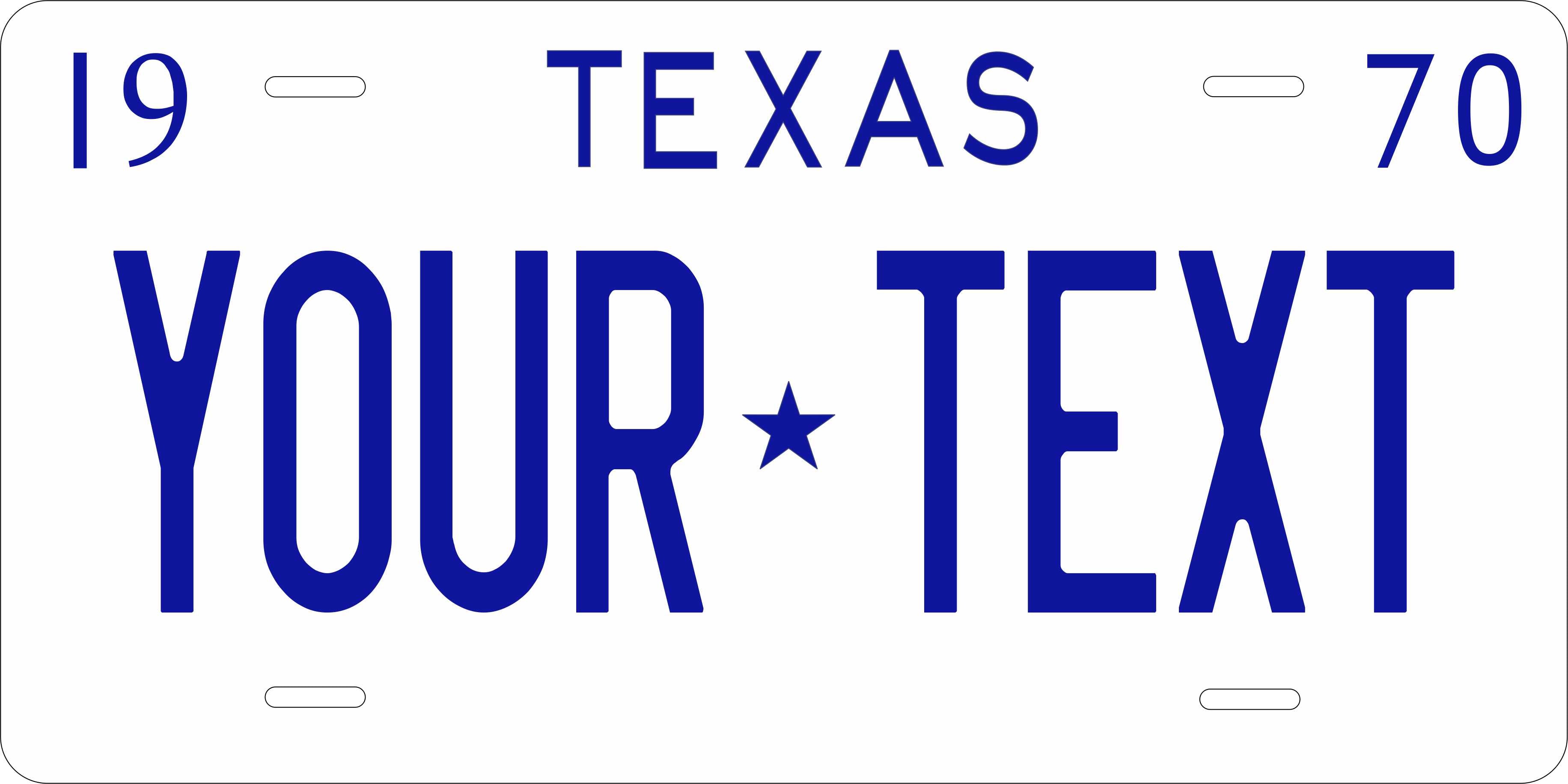 Texas 1970 License Plate Personalized Novelty Fun Car Bike Motorcycle