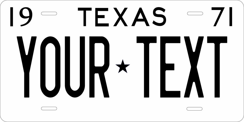 Texas 1971 License Plate Personalized Novelty Fun Car Bike Motorcycle