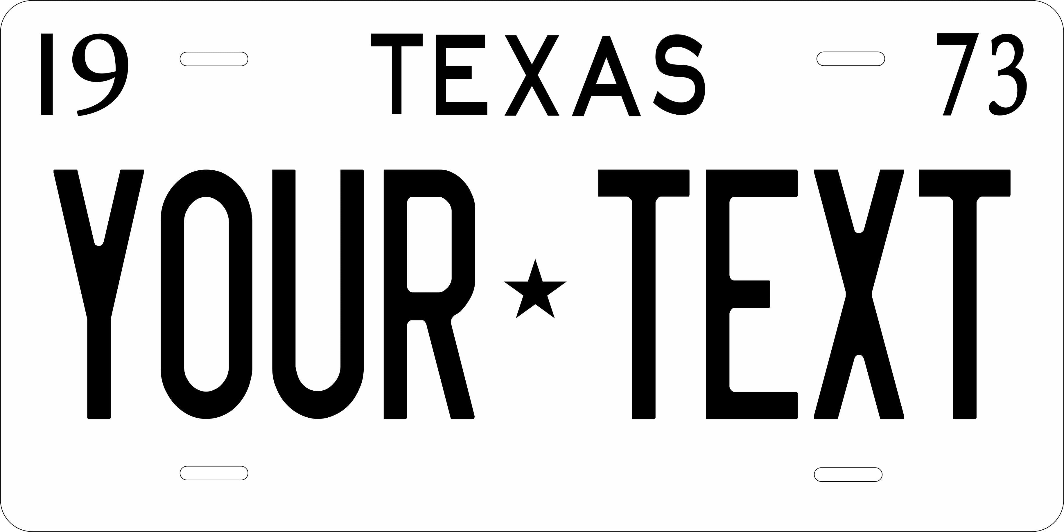 Texas 1973 License Plate Personalized Novelty Fun Car Bike Motorcycle