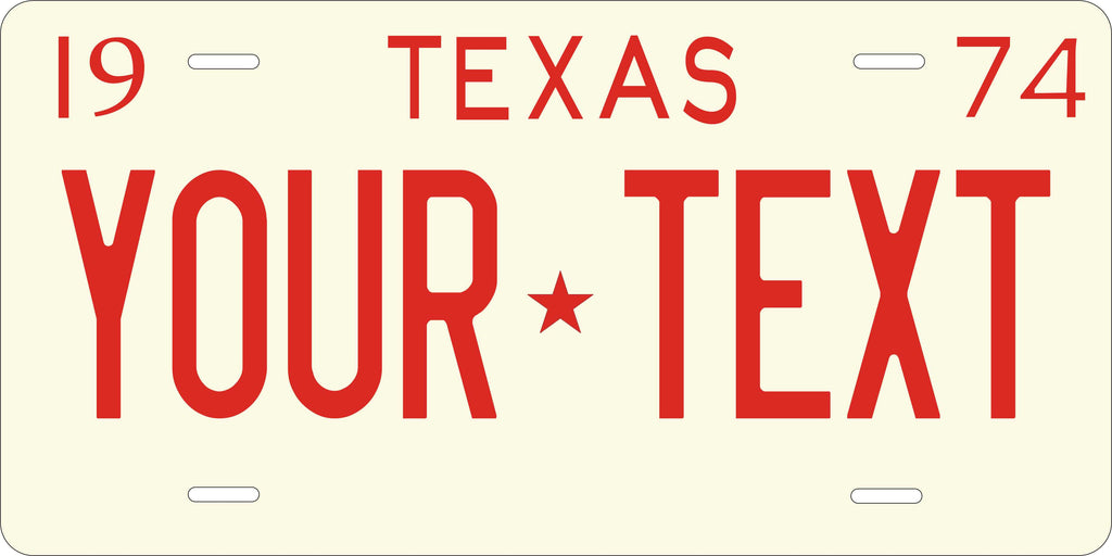 Texas 1974 License Plate Personalized Novelty Fun Car Bike Motorcycle