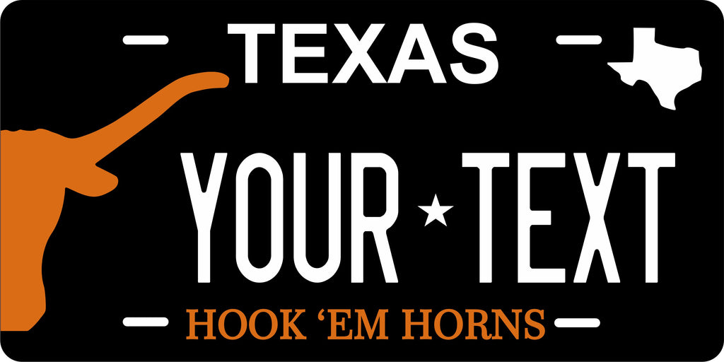 Texas Horn License Plate Personalized Novelty Fun Car Bike Motorcycle