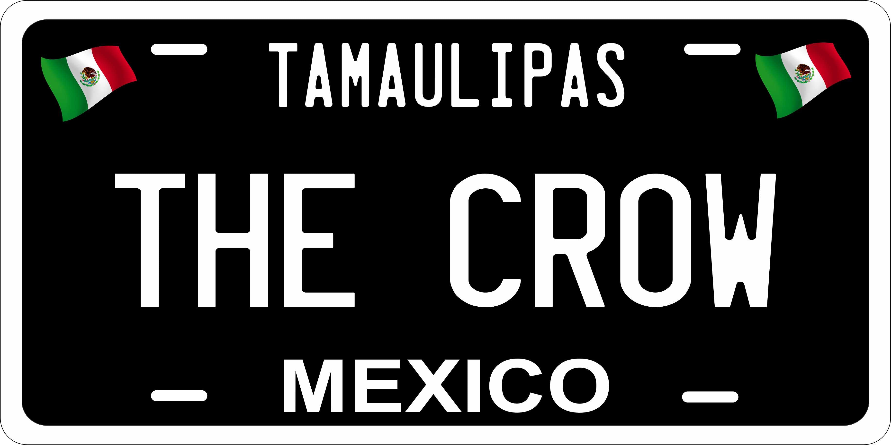 Tamaulipas Black Mexico CA License Plate Personalized Novelty Fun Car Bike Motorcycle