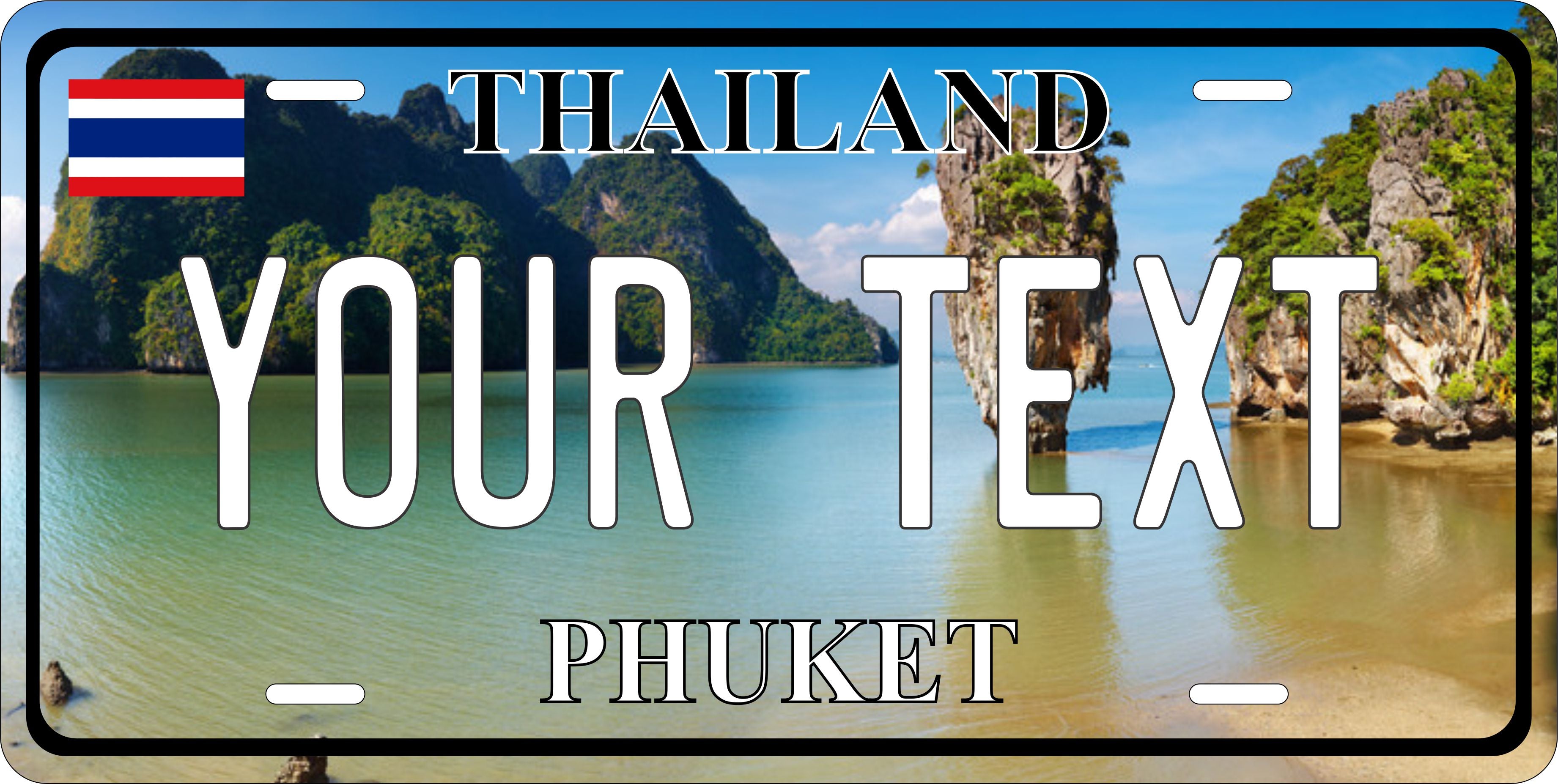 Phuket Thailand City Asia License Plate personalized Novelty Fun Car Bike Motorcycle