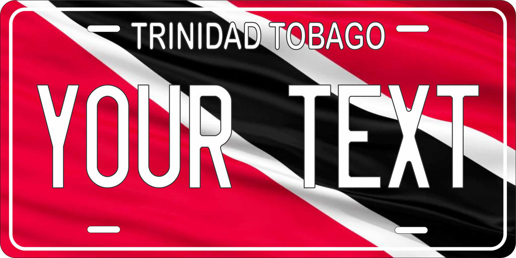 Trinidad Flag Wave CARI License Plate Custom Novelty Car Bike Motorcycle