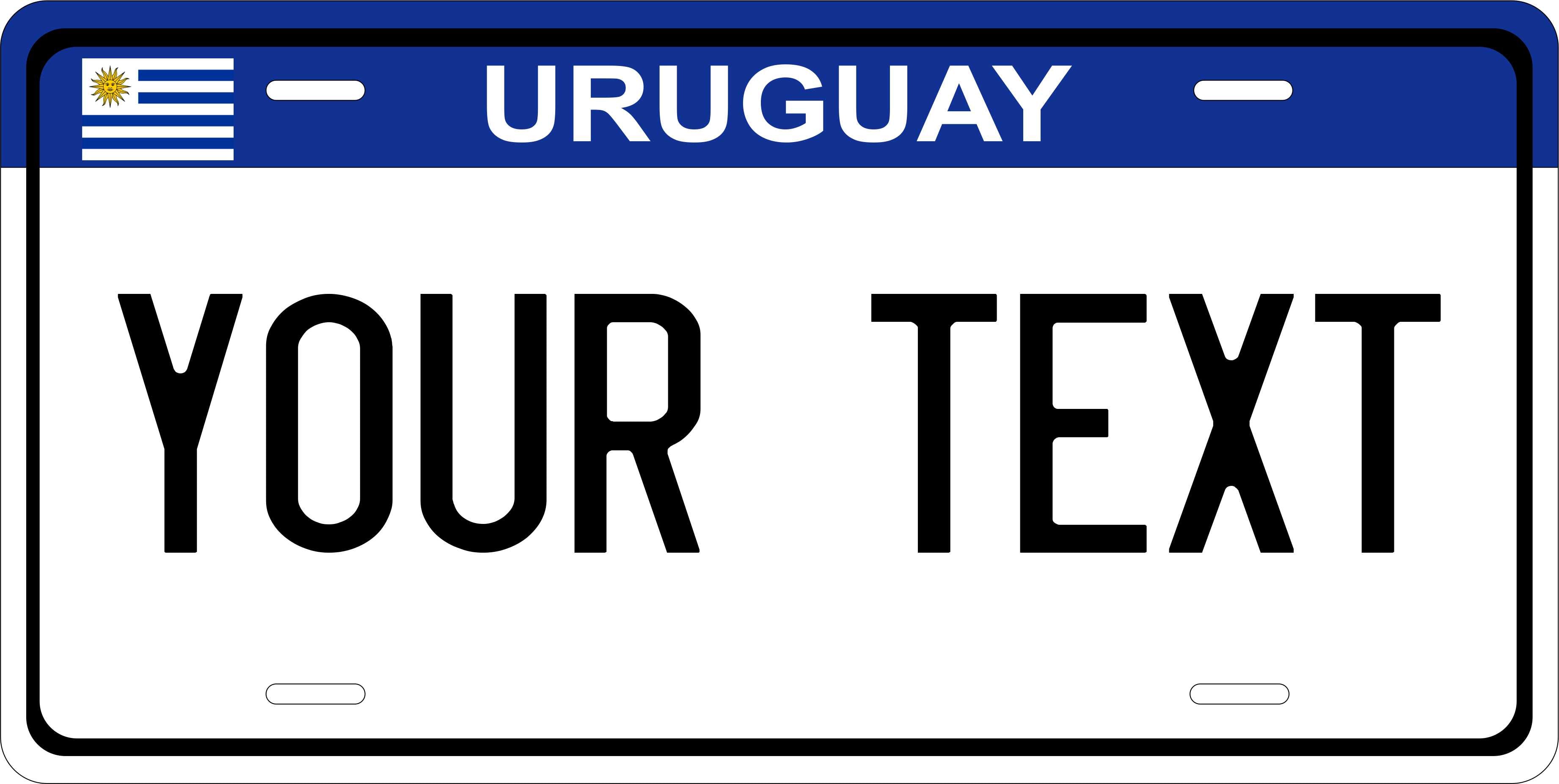 Uruguay Blue CSA License Plate Custom Novelty Car Bike Motorcycle