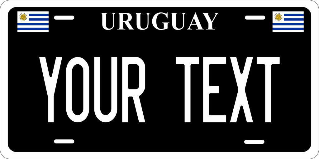 Uruguay Black CSA License Plate Custom Novelty Car Bike Motorcycle