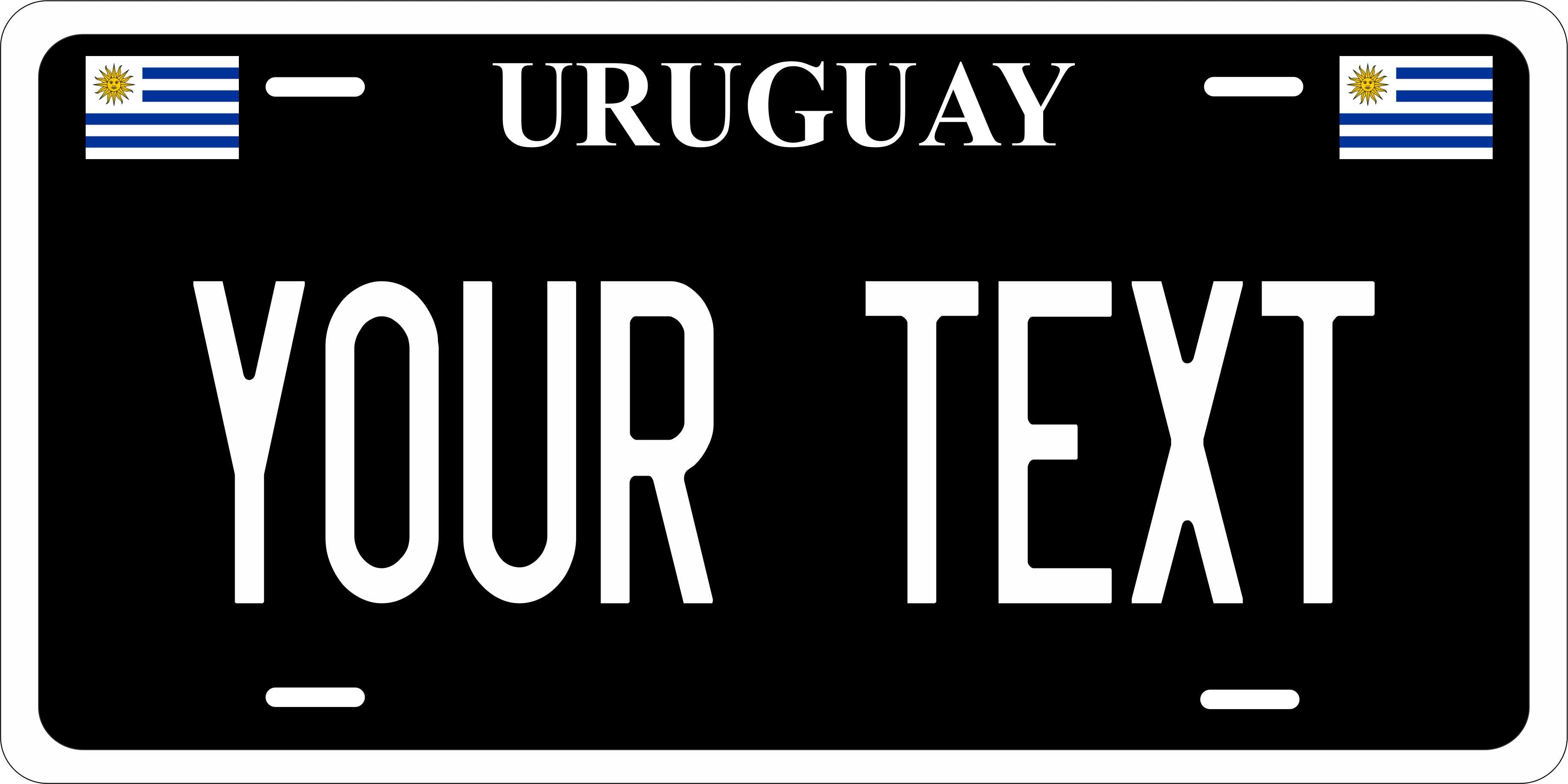 Uruguay Black CSA License Plate Custom Novelty Car Bike Motorcycle