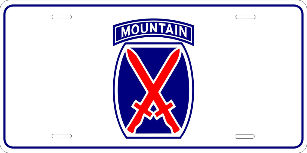 10th Mountain Inf Div Army Military License Plate personalized Novelty Fun Car Bike Motorcycle